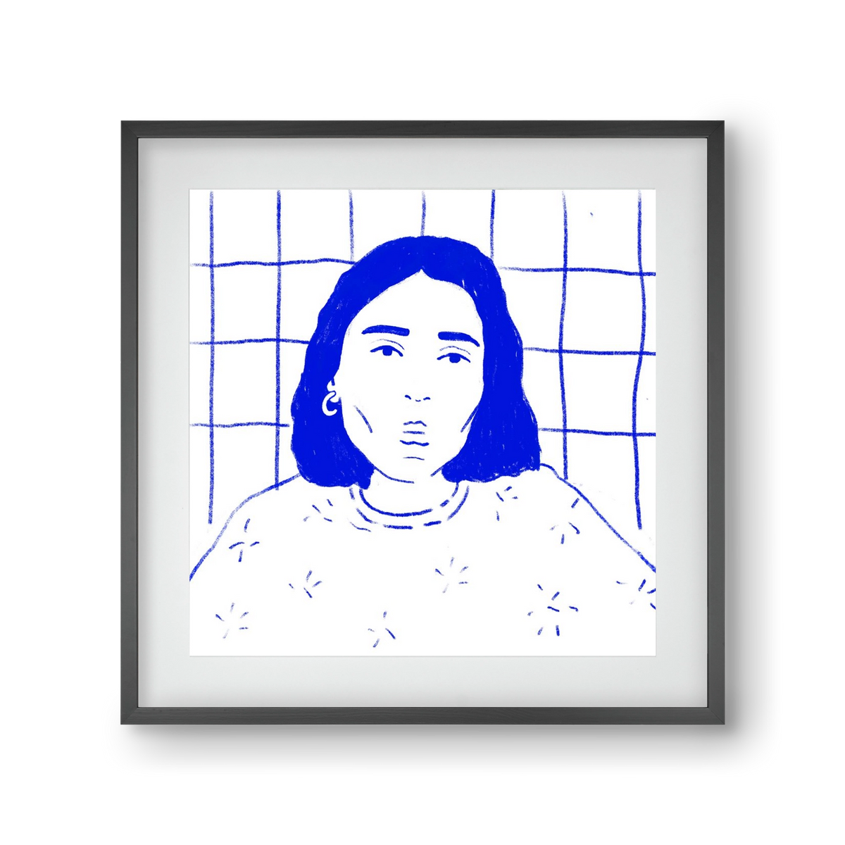 A Stranger, 30x30 cm (20x20 cm), Fekete keret, paszpartuval