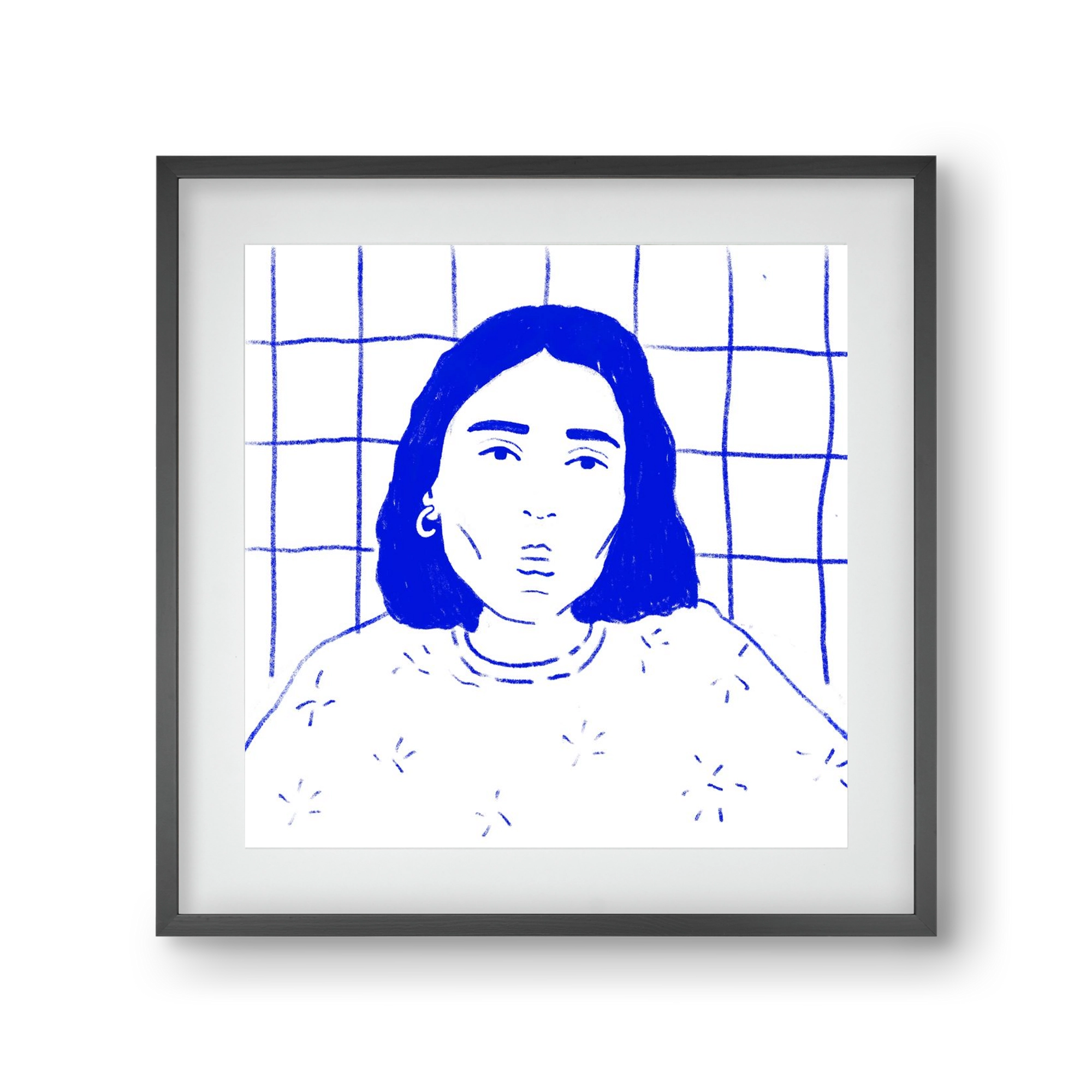 A Stranger, 30x30 cm (20x20 cm), Fekete keret, paszpartuval