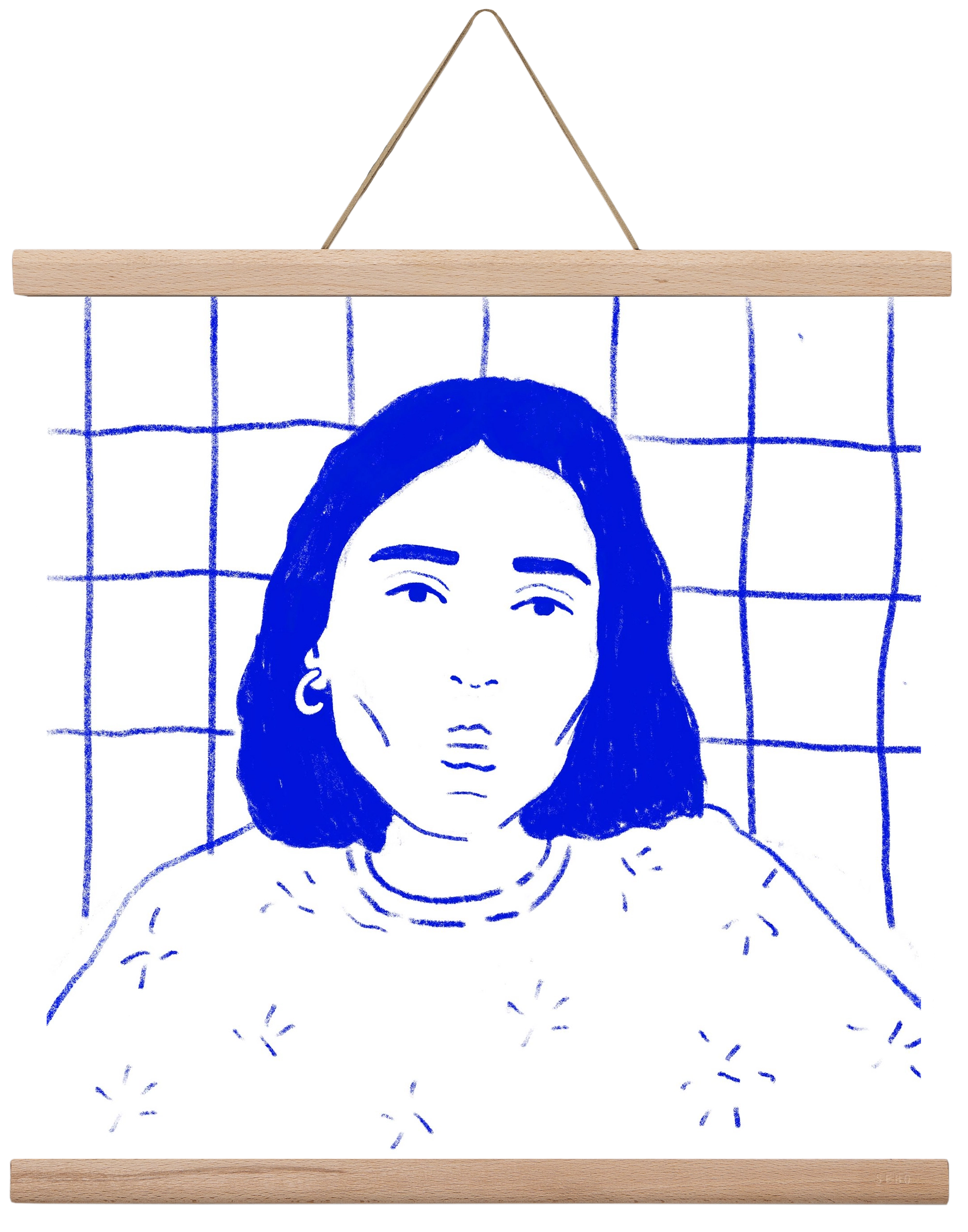 A Stranger, 40x40 cm (40x40 cm), Tölgy akasztó