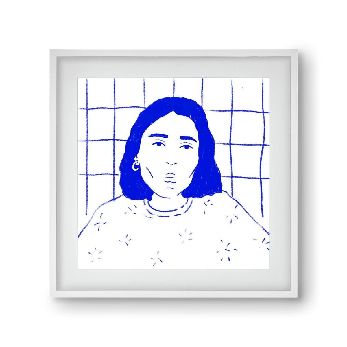 A Stranger, 30x30 cm (20x20 cm), Fehér keret, paszpartuval