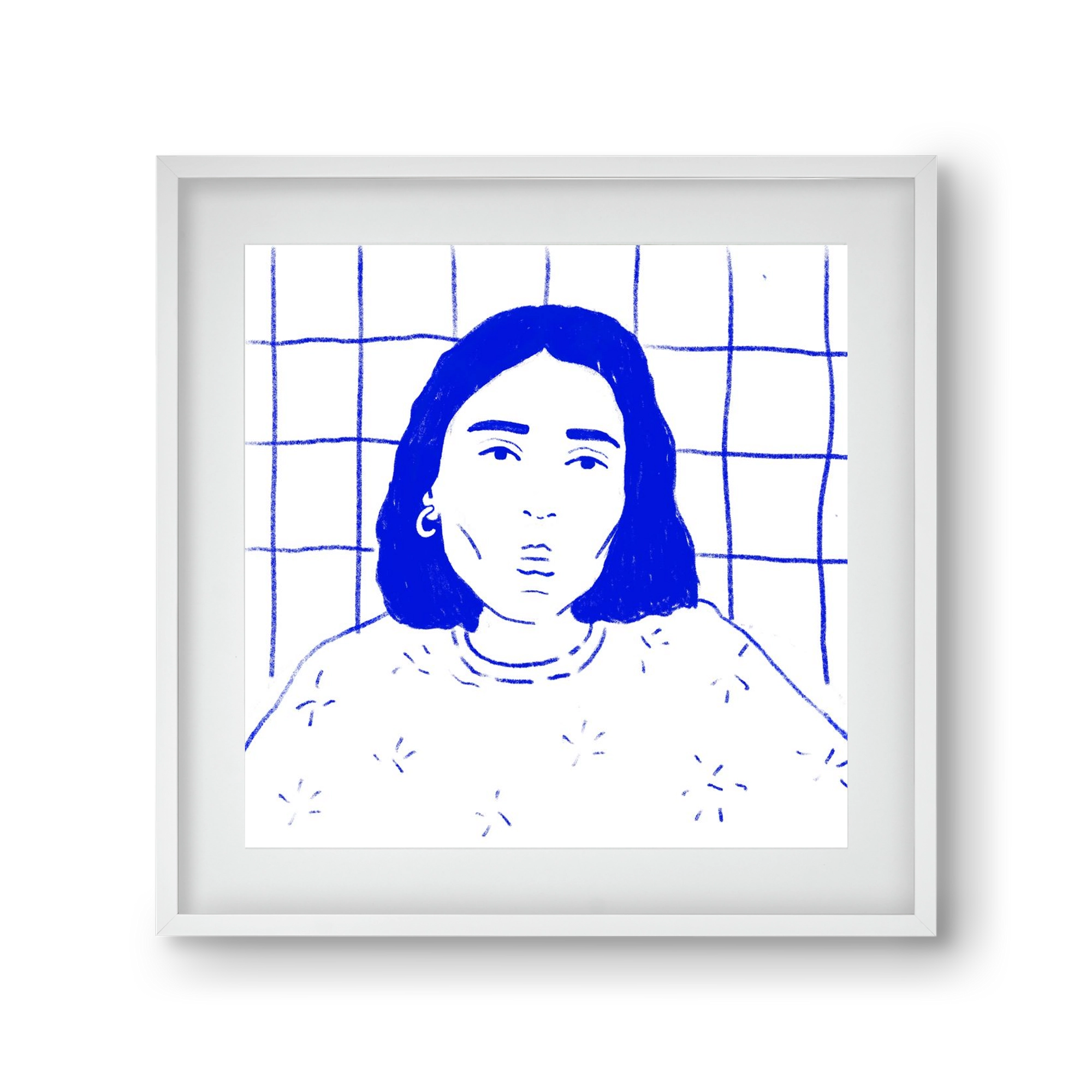 A Stranger, 30x30 cm (20x20 cm), Fehér keret, paszpartuval