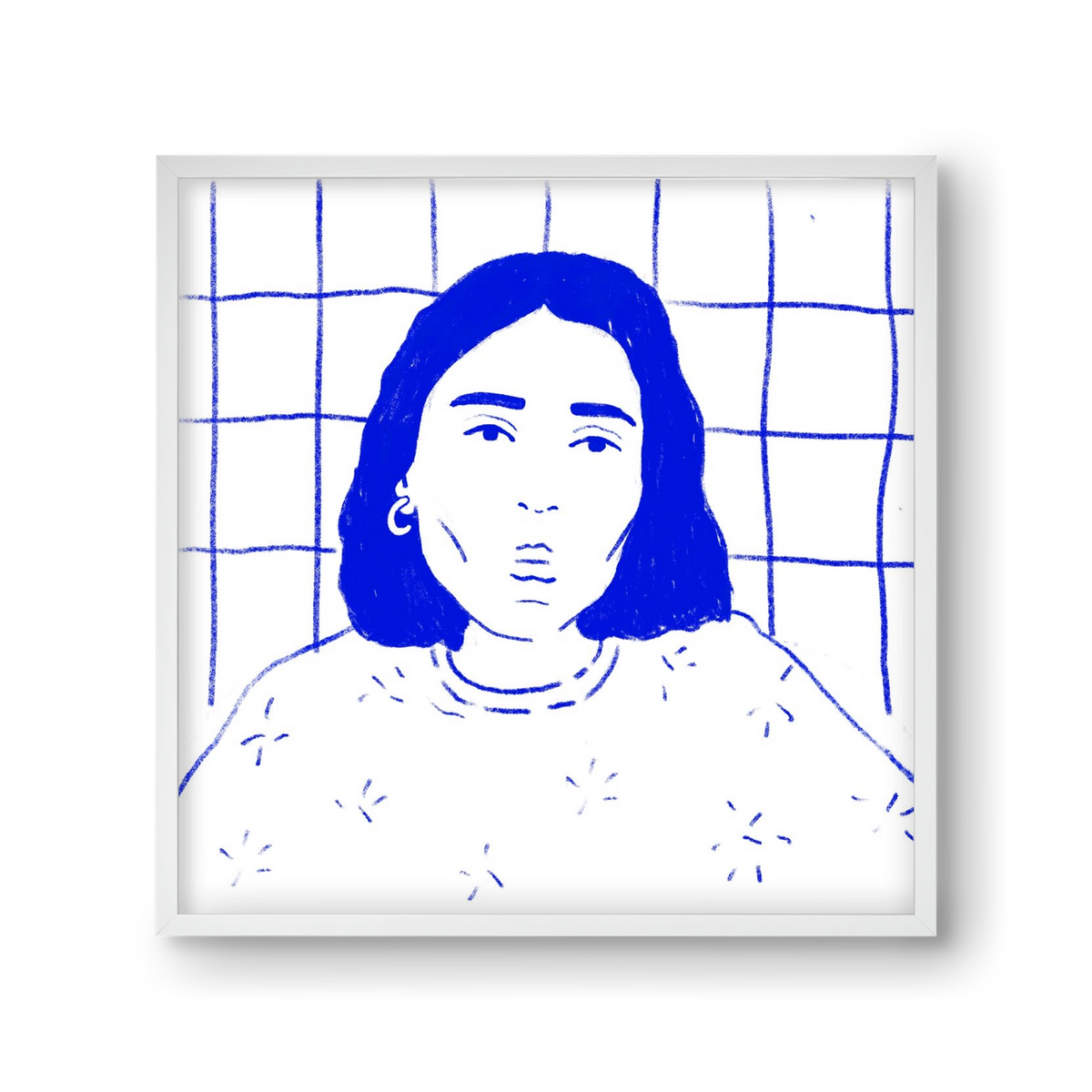 A Stranger, 30x30 cm (30x30 cm), Fehér keret