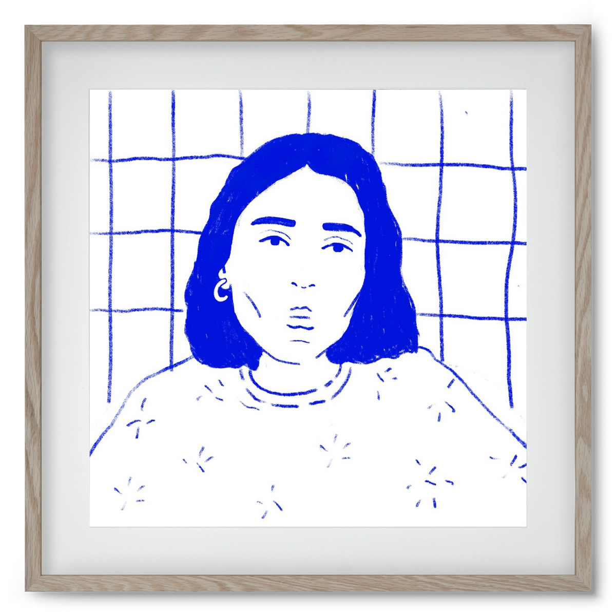 A Stranger, 50x50 cm (40x40 cm), Tölgy keret, paszpartuval