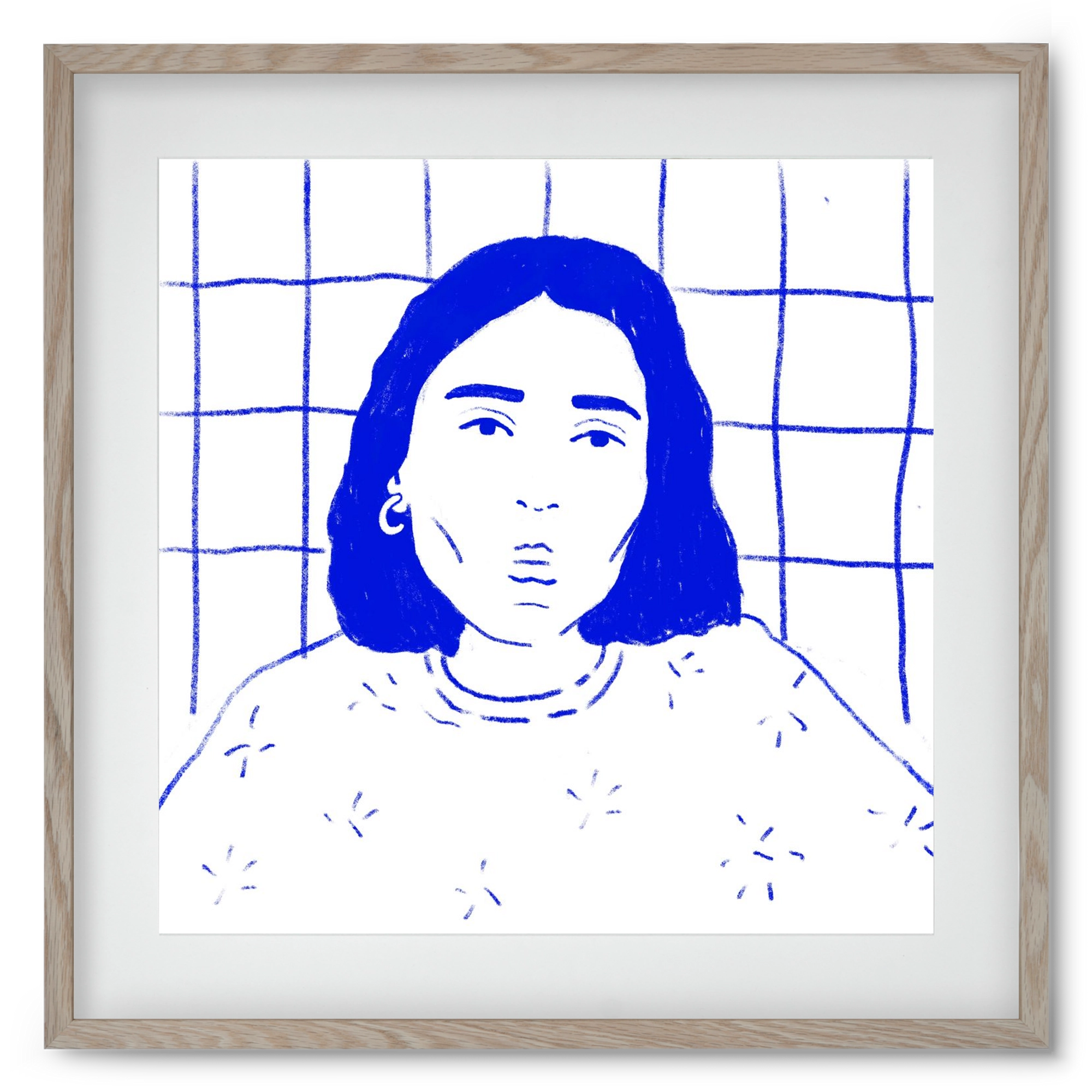 A Stranger, 50x50 cm (40x40 cm), Tölgy keret, paszpartuval