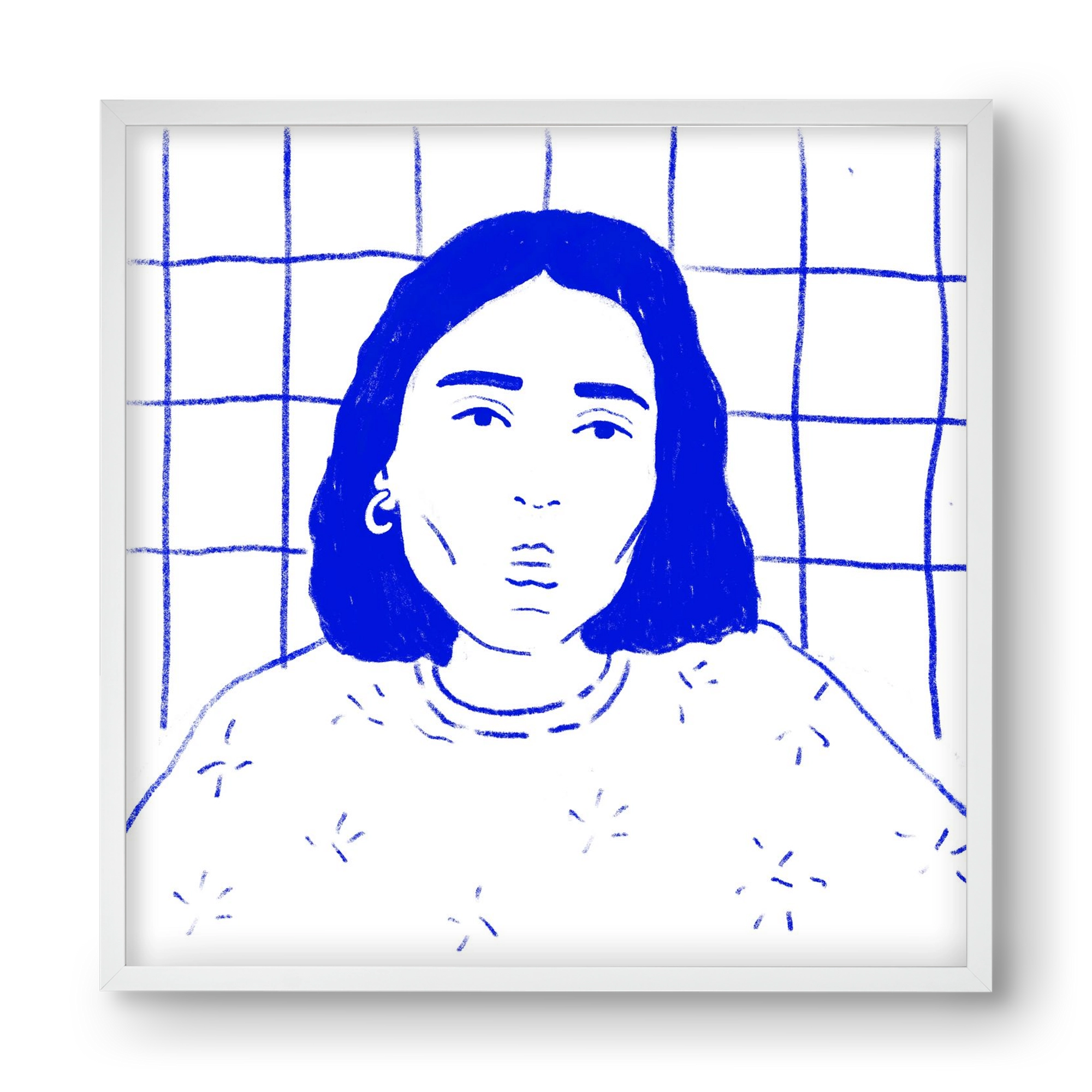 A Stranger, 40x40 cm (40x40 cm), Fehér keret