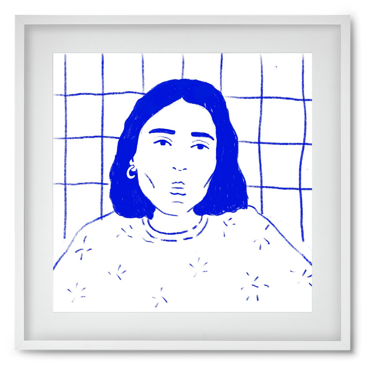 A Stranger, 50x50 cm (40x40 cm), Fehér keret, paszpartuval