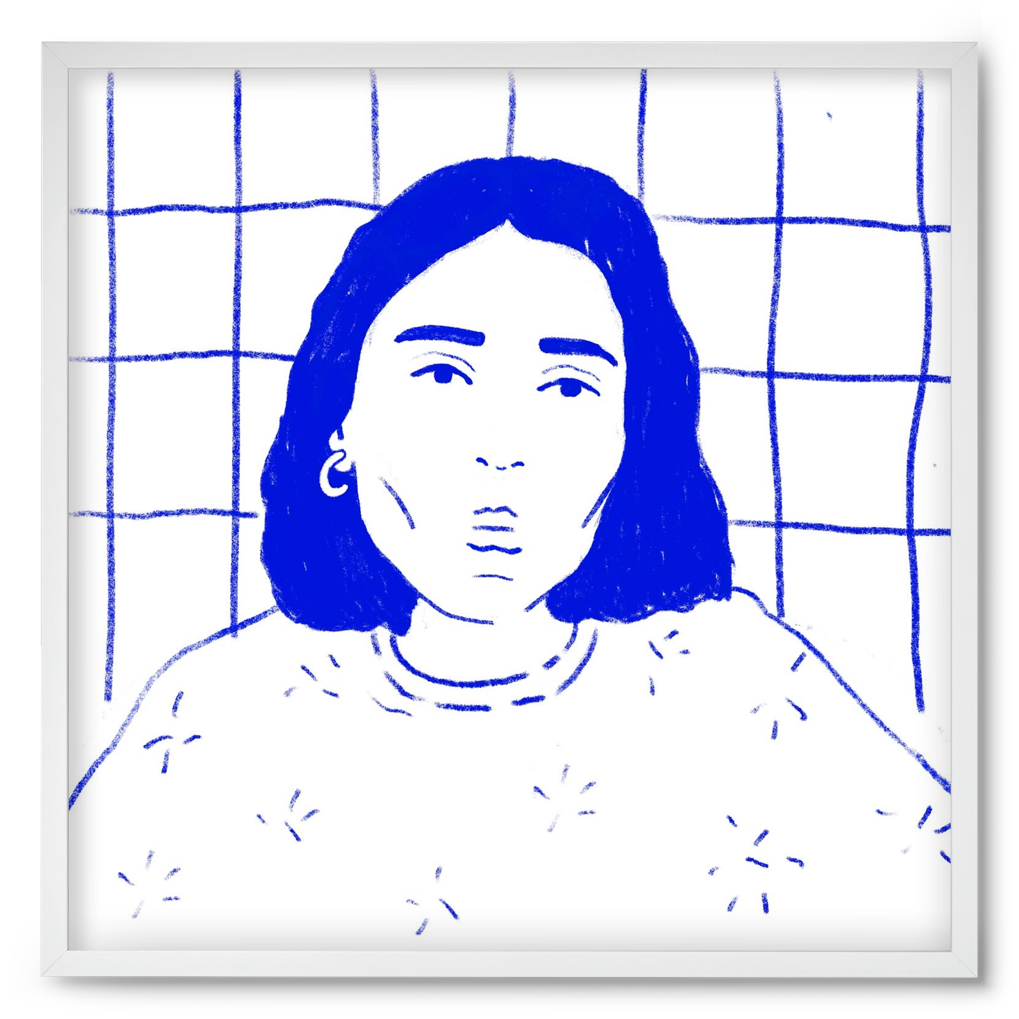 A Stranger, 50x50 cm (50x50 cm), Fehér keret