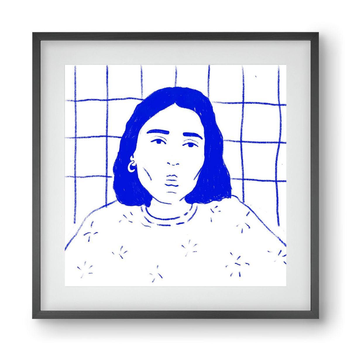 A Stranger, 40x40 cm (30x30 cm), Fekete keret, paszpartuval