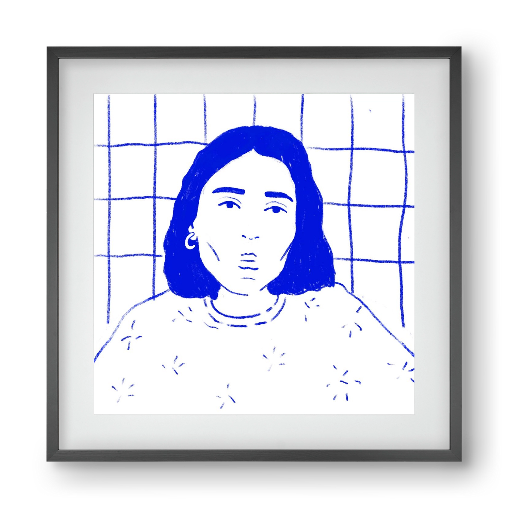 A Stranger, 40x40 cm (30x30 cm), Fekete keret, paszpartuval