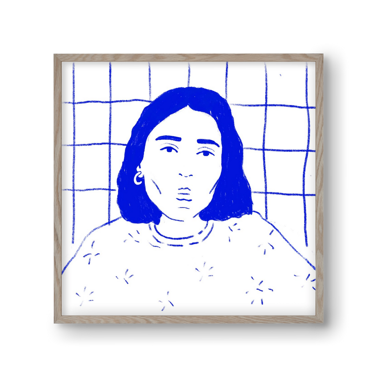 A Stranger, 30x30 cm (30x30 cm), Tölgy keret