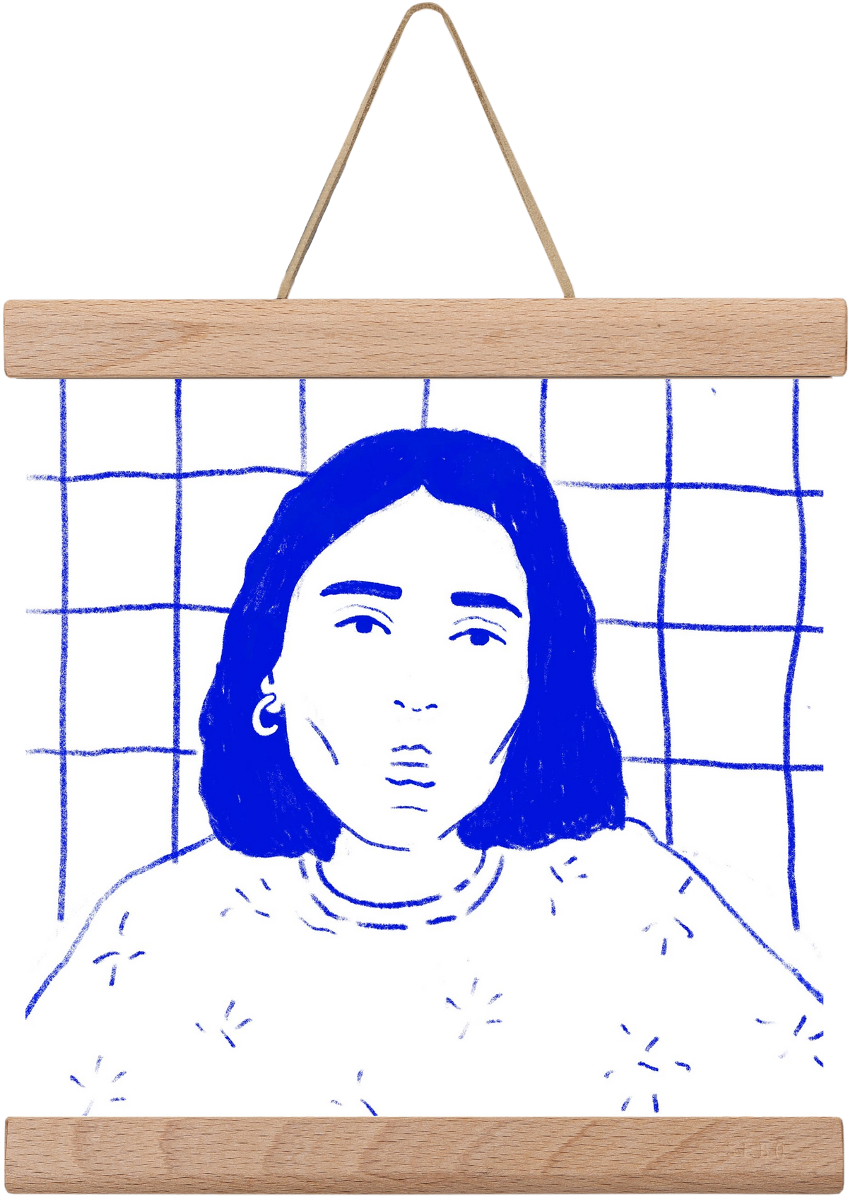 A Stranger, 20x20 cm (20x20 cm), Tölgy akasztó