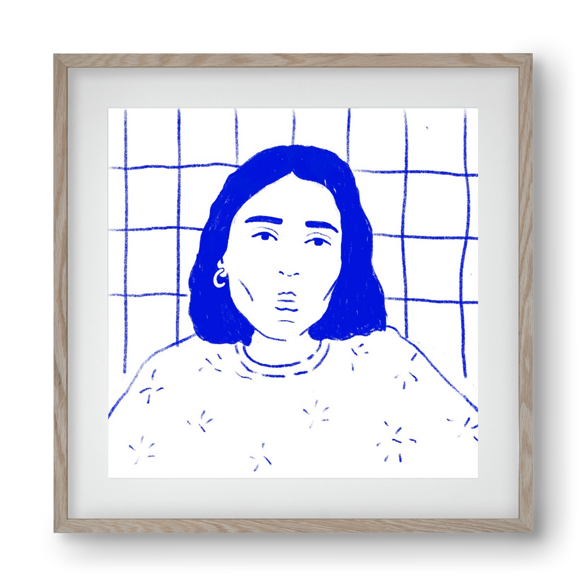 A Stranger, 40x40 cm (30x30 cm), Tölgy keret, paszpartuval