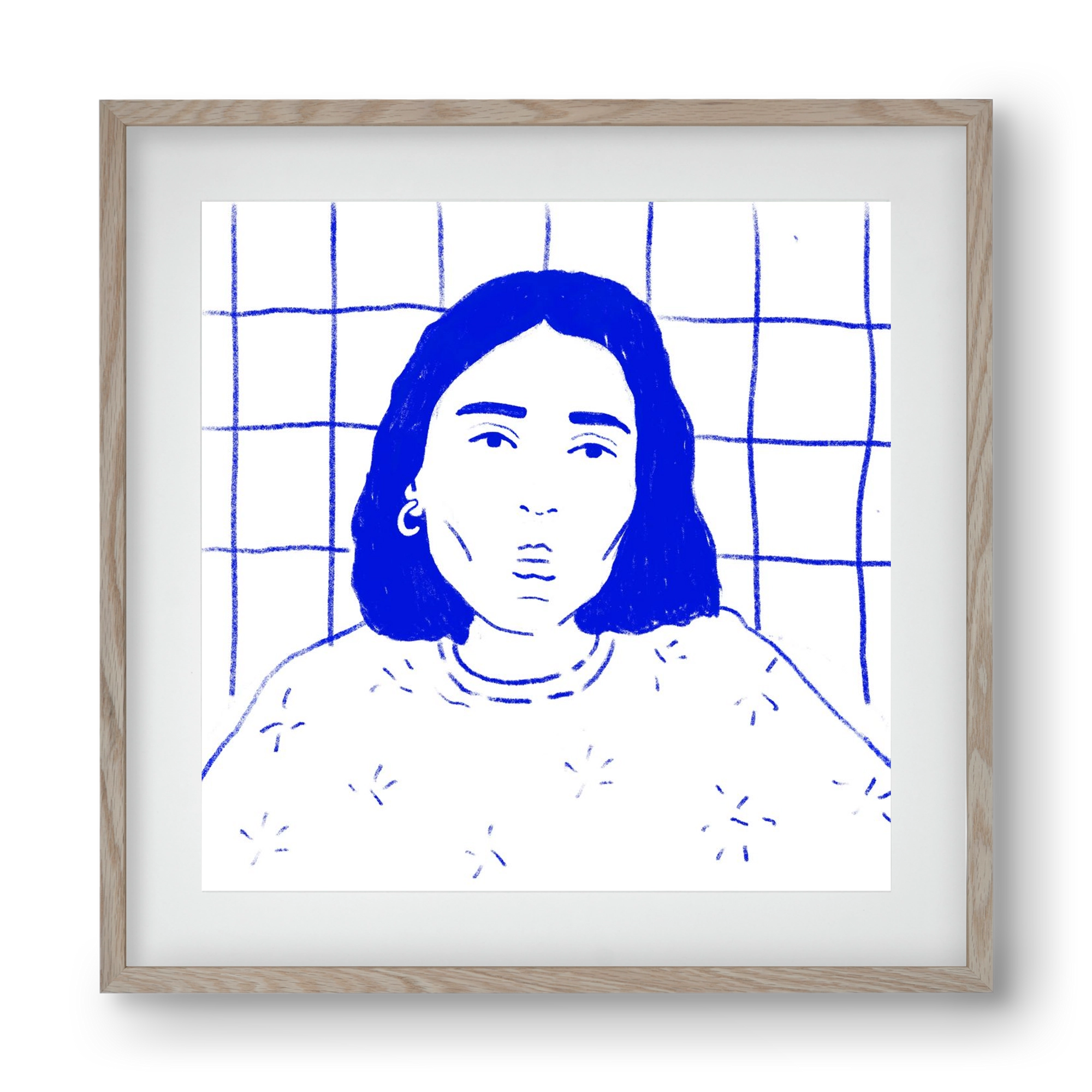 A Stranger, 40x40 cm (30x30 cm), Tölgy keret, paszpartuval