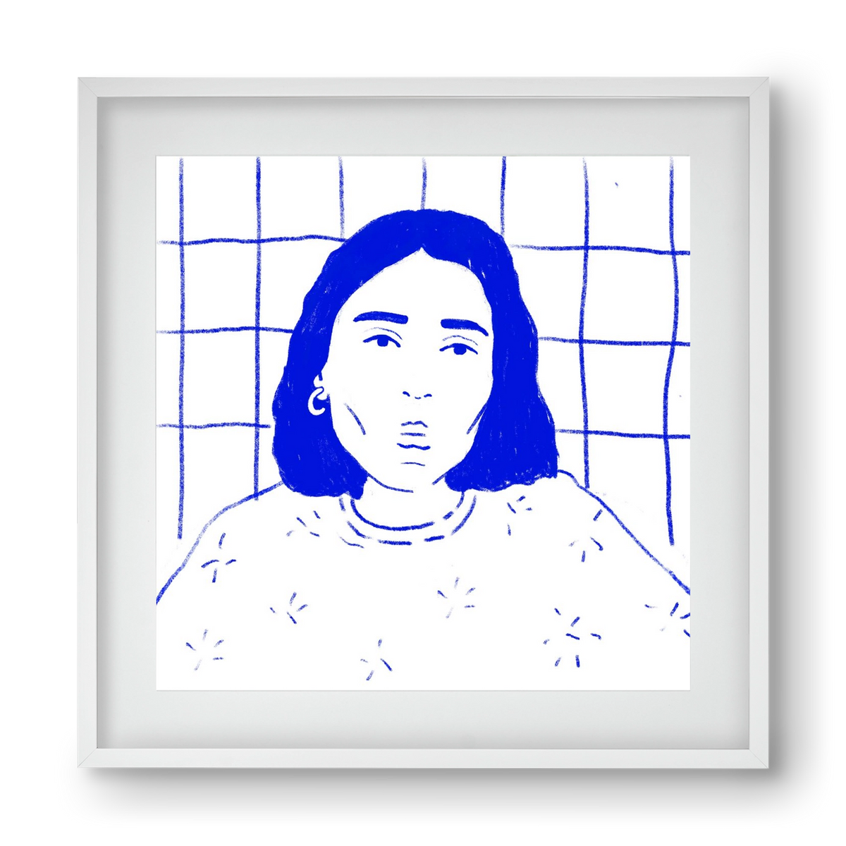 A Stranger, 40x40 cm (30x30 cm), Fehér keret, paszpartuval