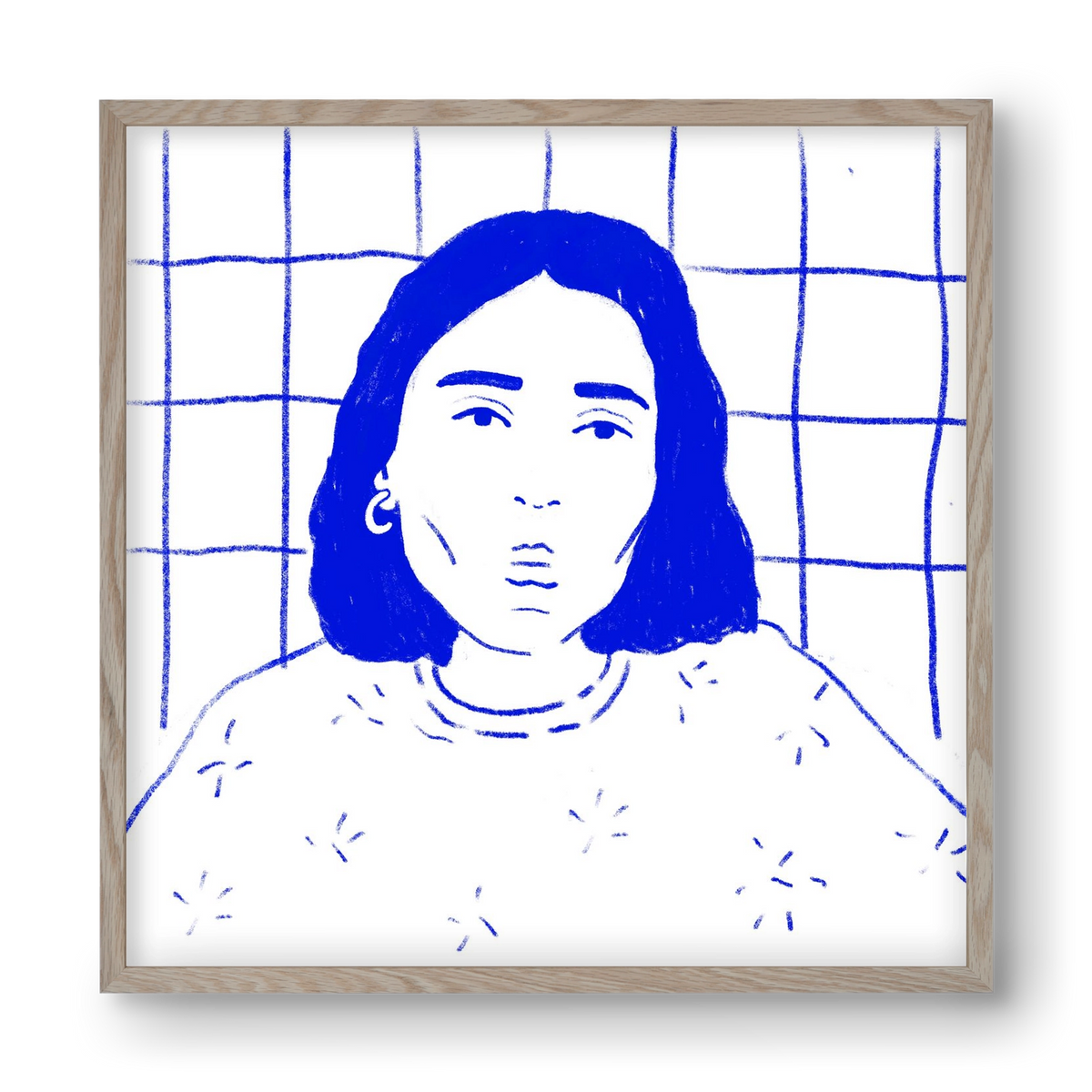 A Stranger, 40x40 cm (40x40 cm), Tölgy keret