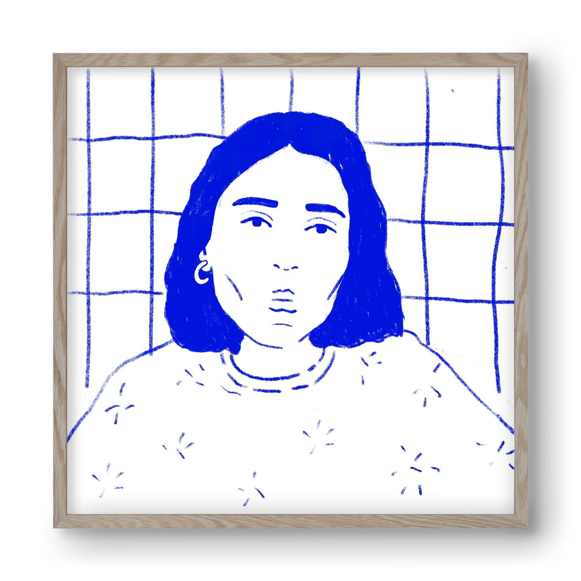 A Stranger, 40x40 cm (40x40 cm), Tölgy keret