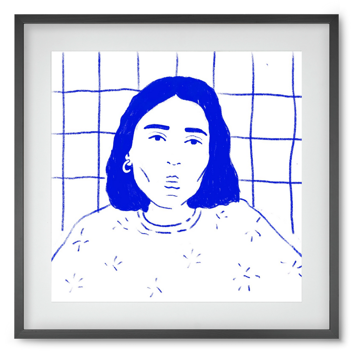 A Stranger, 50x50 cm (40x40 cm), Fekete keret, paszpartuval