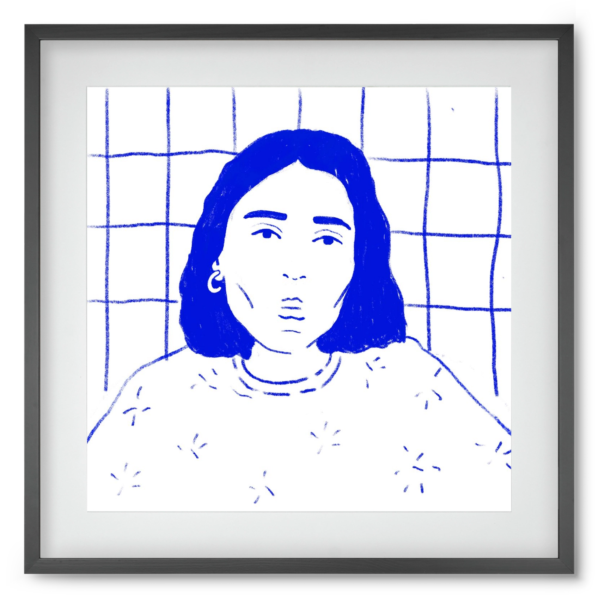 A Stranger, 50x50 cm (40x40 cm), Fekete keret, paszpartuval