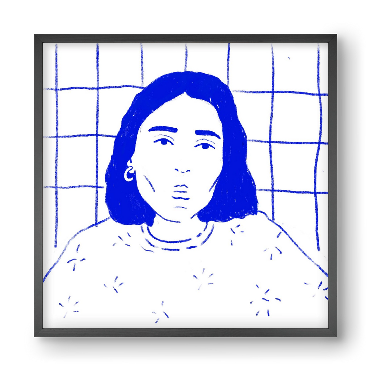A Stranger, 40x40 cm (40x40 cm), Fekete keret