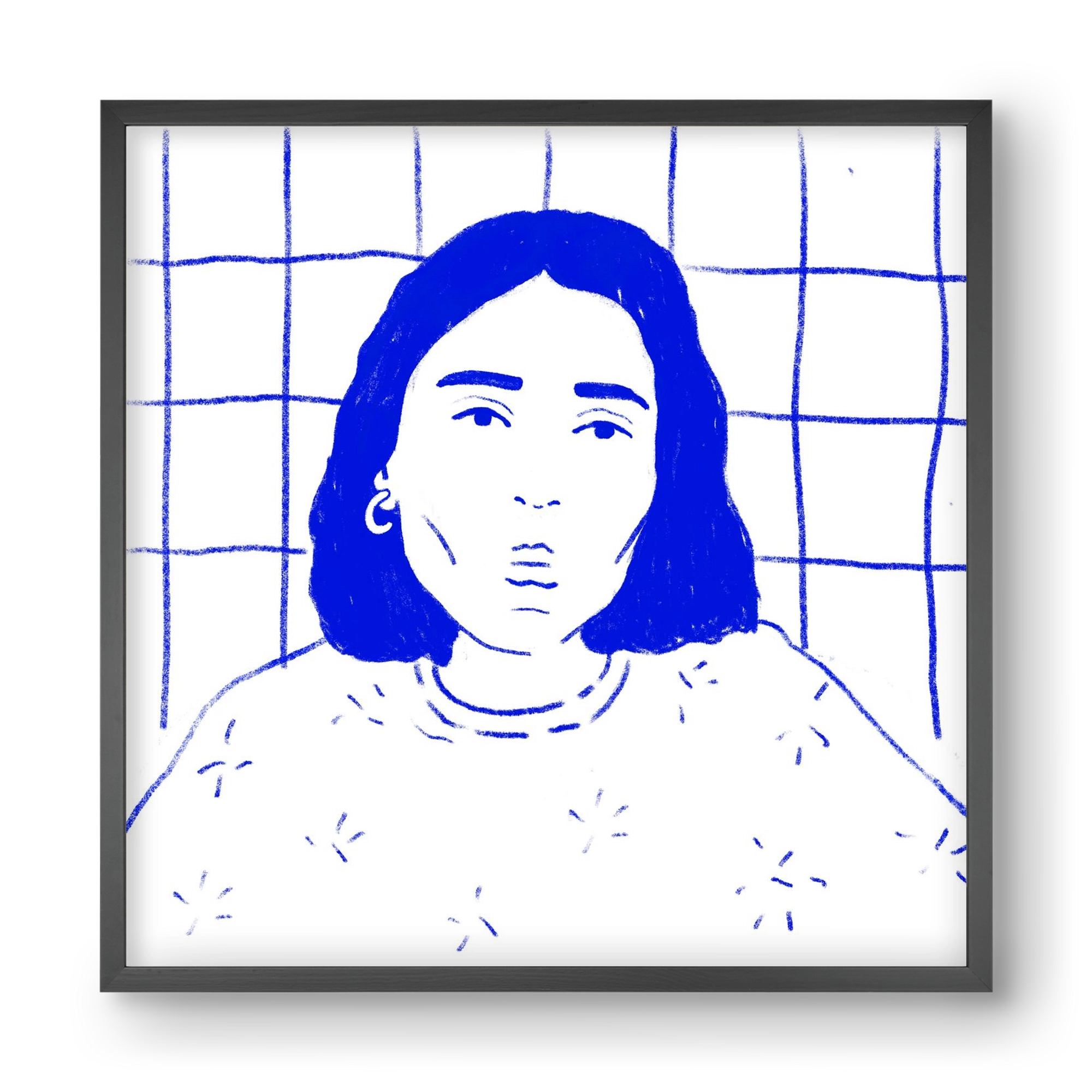 A Stranger, 40x40 cm (40x40 cm), Fekete keret