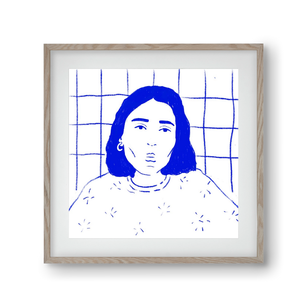 A Stranger, 30x30 cm (20x20 cm), Tölgy keret, paszpartuval