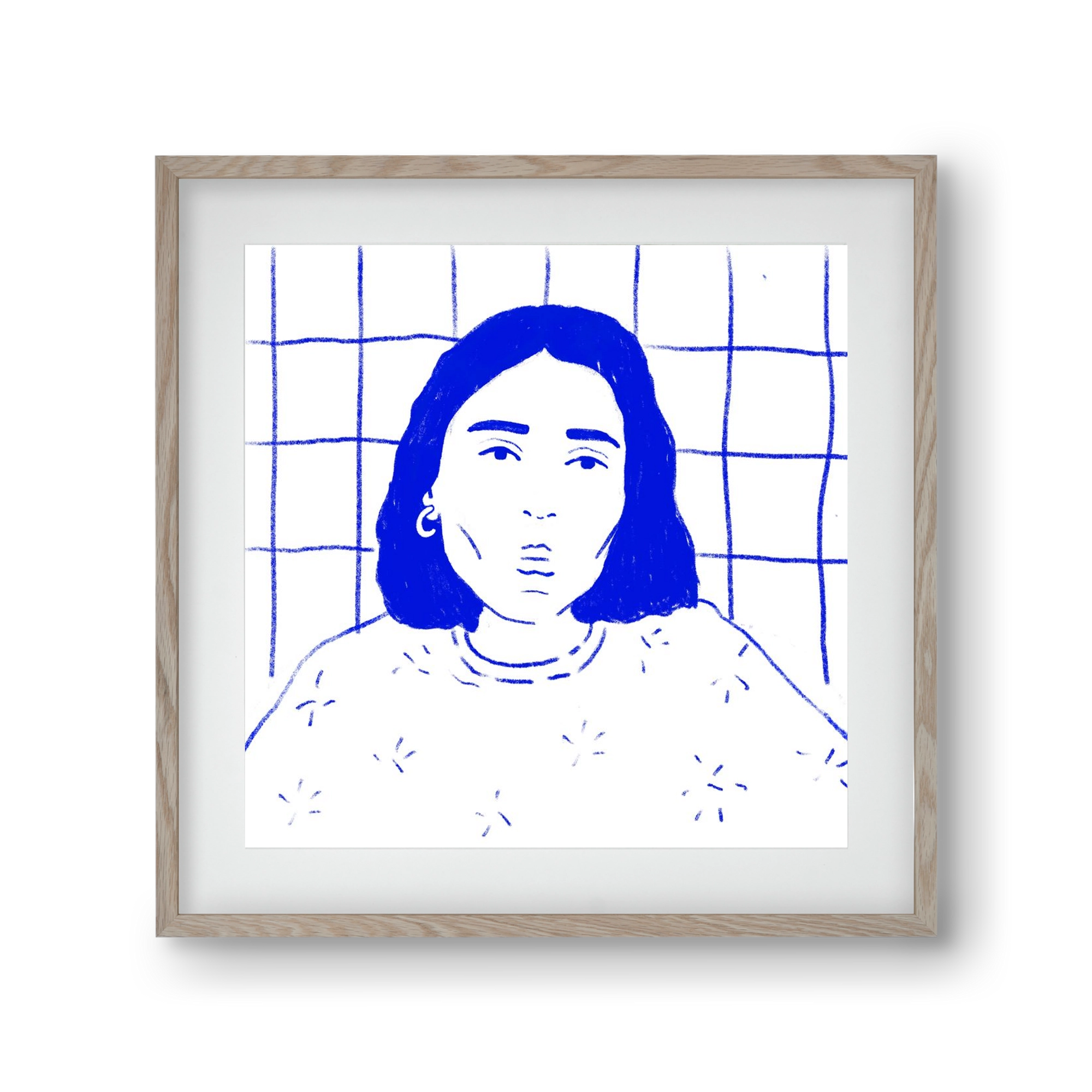 A Stranger, 30x30 cm (20x20 cm), Tölgy keret, paszpartuval