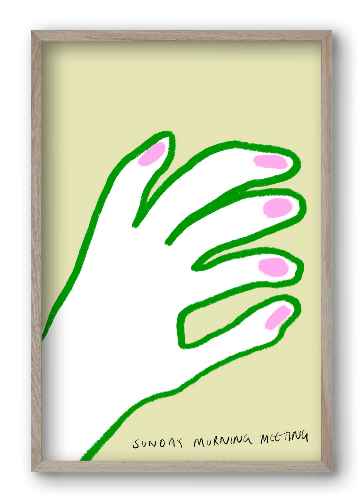 Sunday Morning Meeting, 40x60 cm (40x60 cm), Tölgy keret