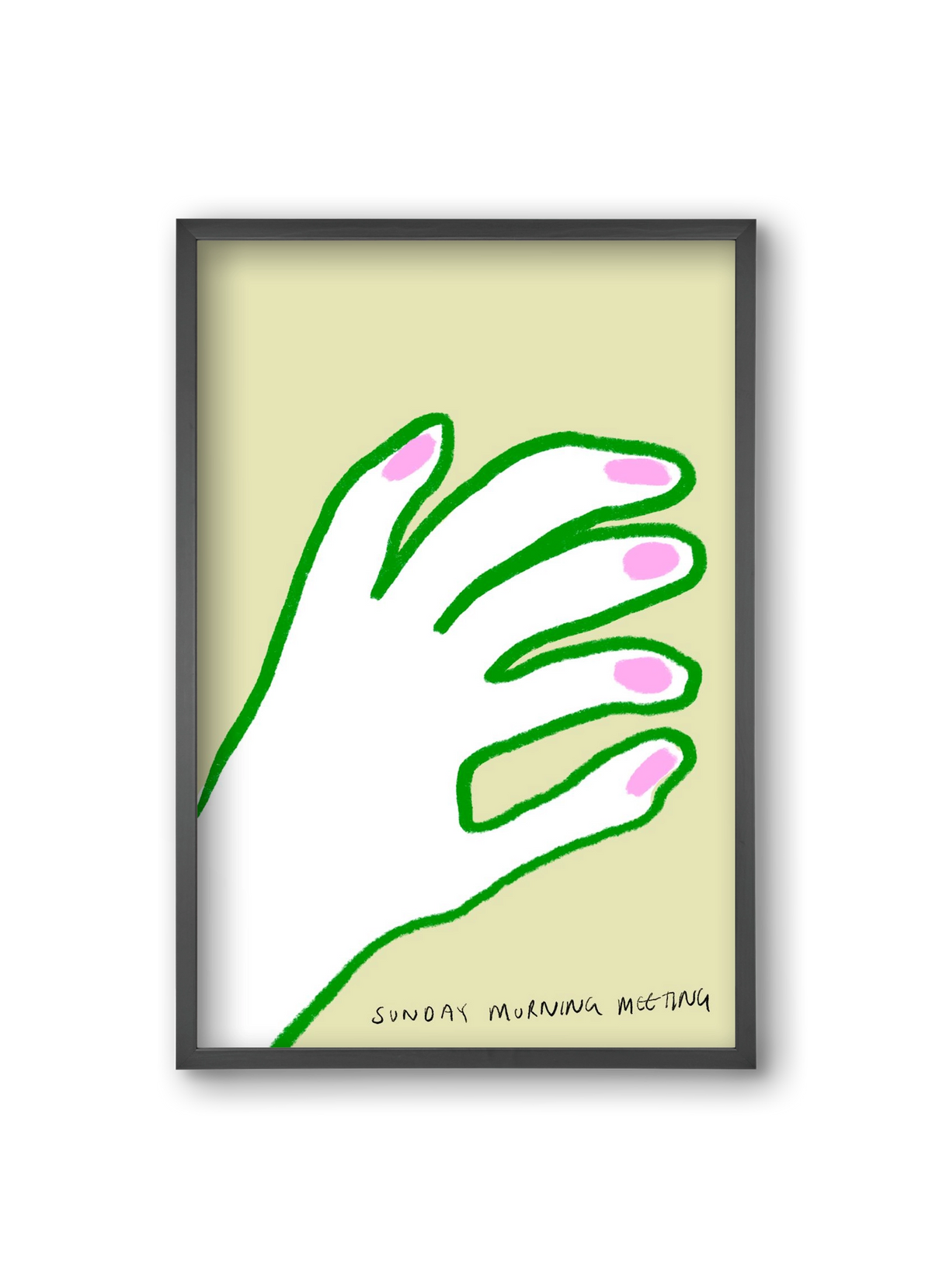 Sunday Morning Meeting, 20x30 cm (20x30 cm), Fekete keret