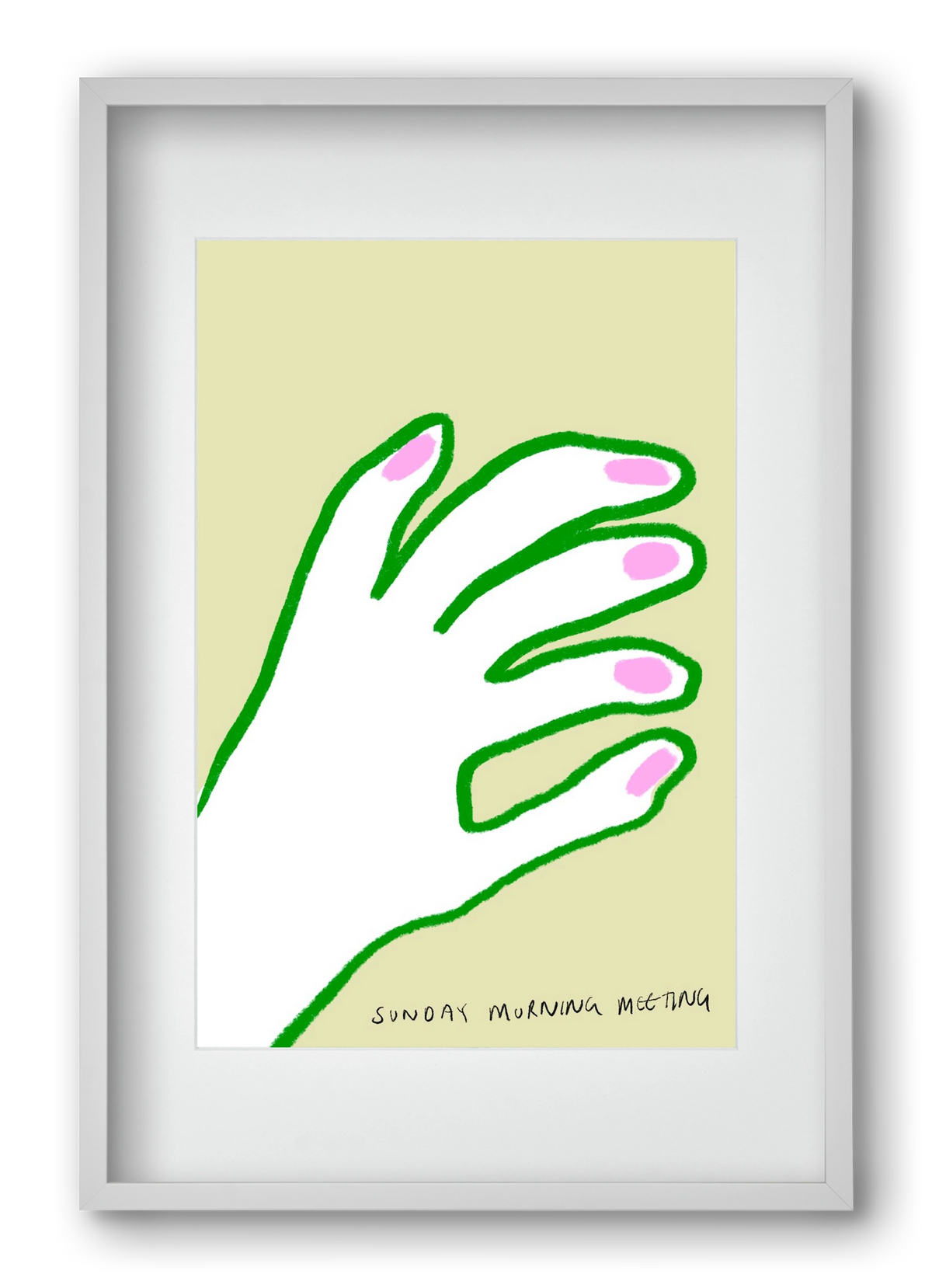 Sunday Morning Meeting, 40x60 cm (30x45 cm), Fehér keret, paszpartuval