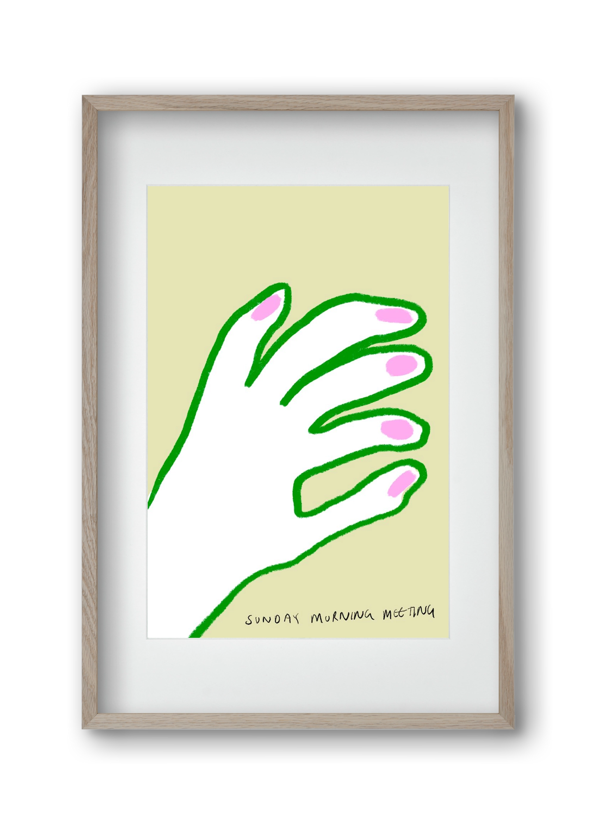 Sunday Morning Meeting, 30x45 cm (20x30 cm), Tölgy keret, paszpartuval