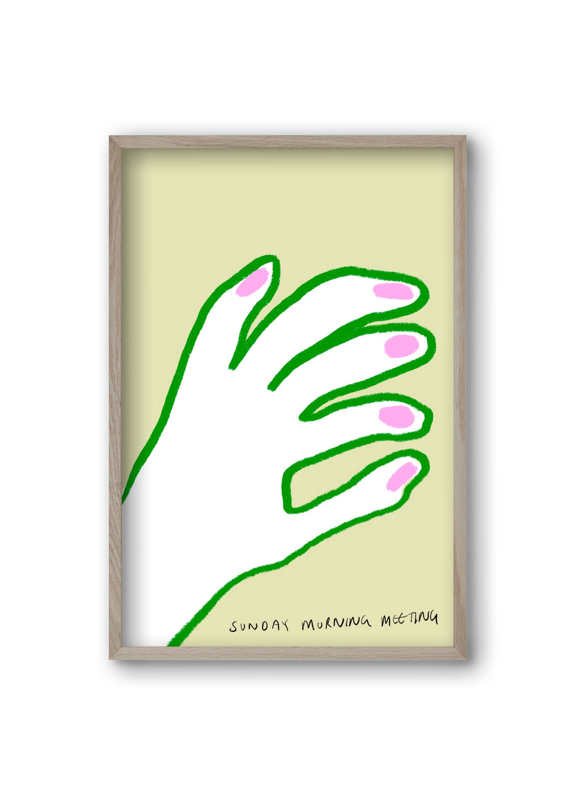 Sunday Morning Meeting, 20x30 cm (20x30 cm), Tölgy keret