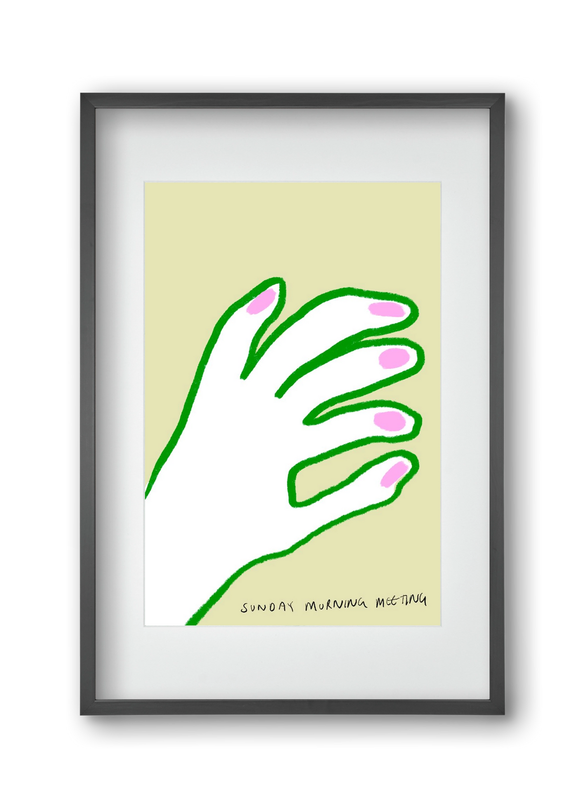 Sunday Morning Meeting, 30x45 cm (20x30 cm), Fekete keret, paszpartuval