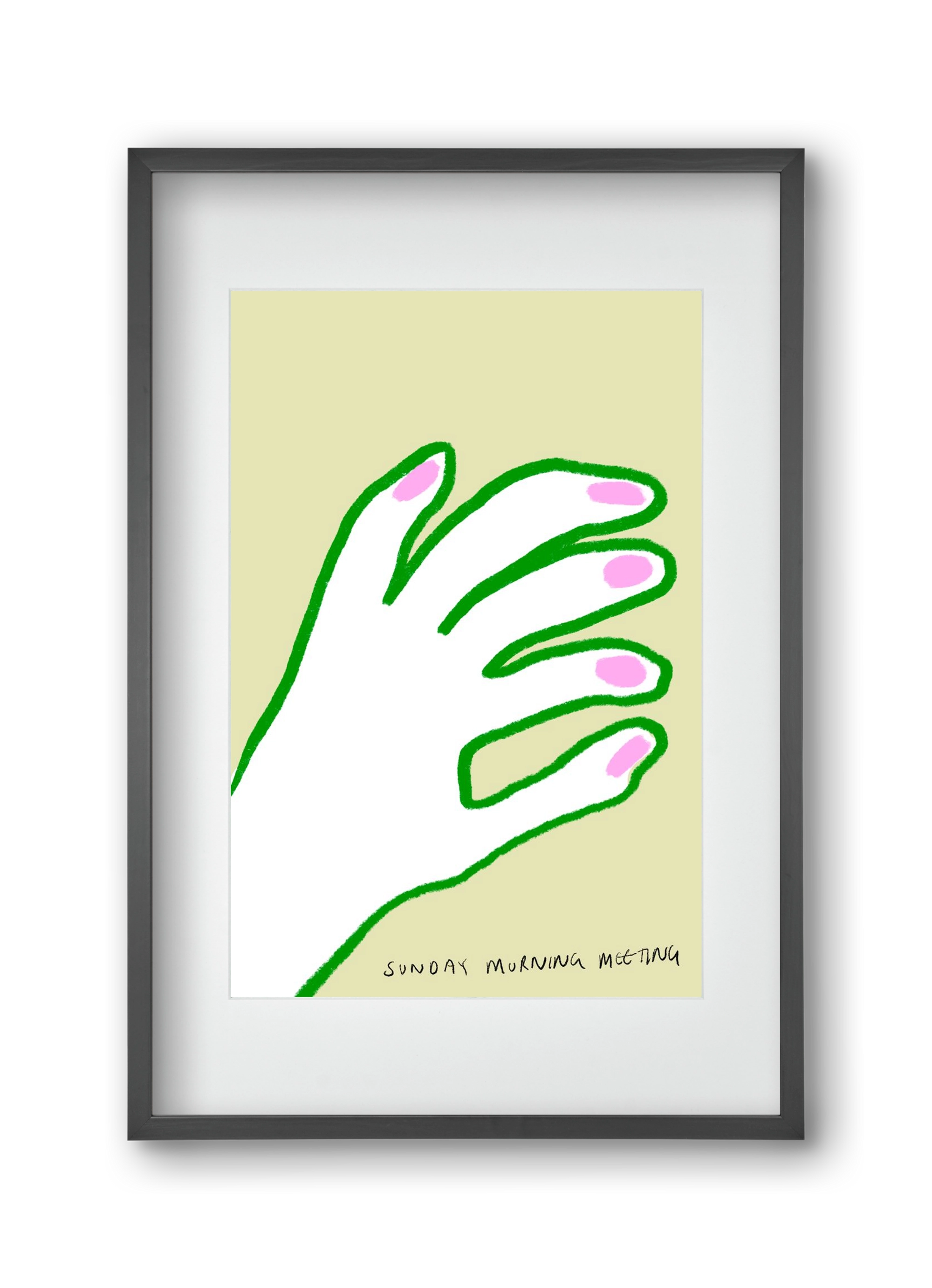 Sunday Morning Meeting, 30x45 cm (20x30 cm), Fekete keret, paszpartuval