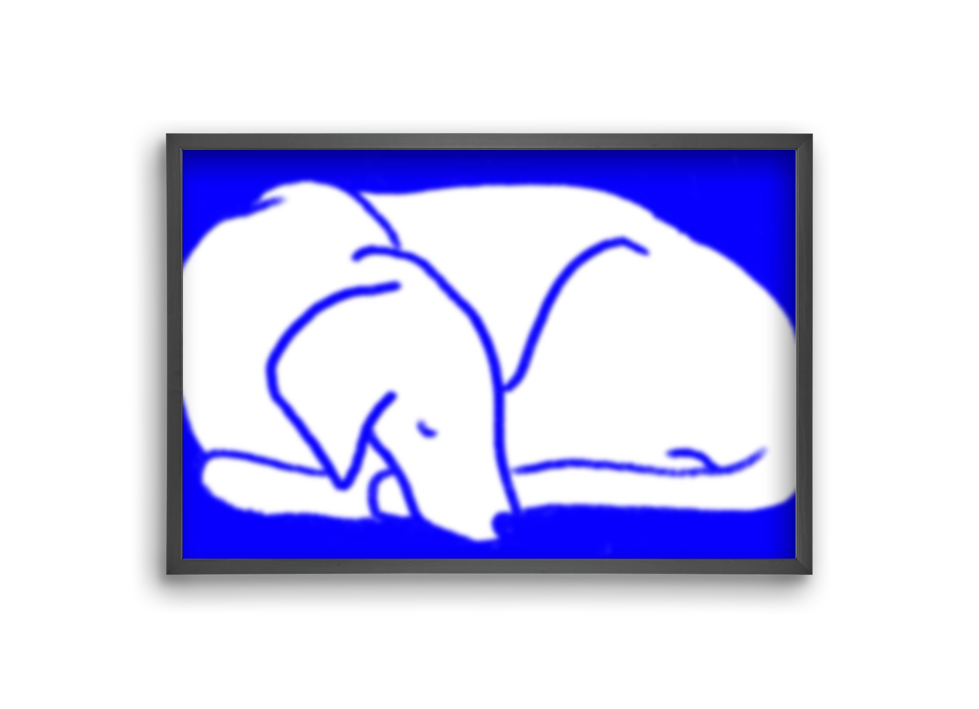 Good Night Blurry Dog, 30x20 cm (30x20 cm), Fekete keret