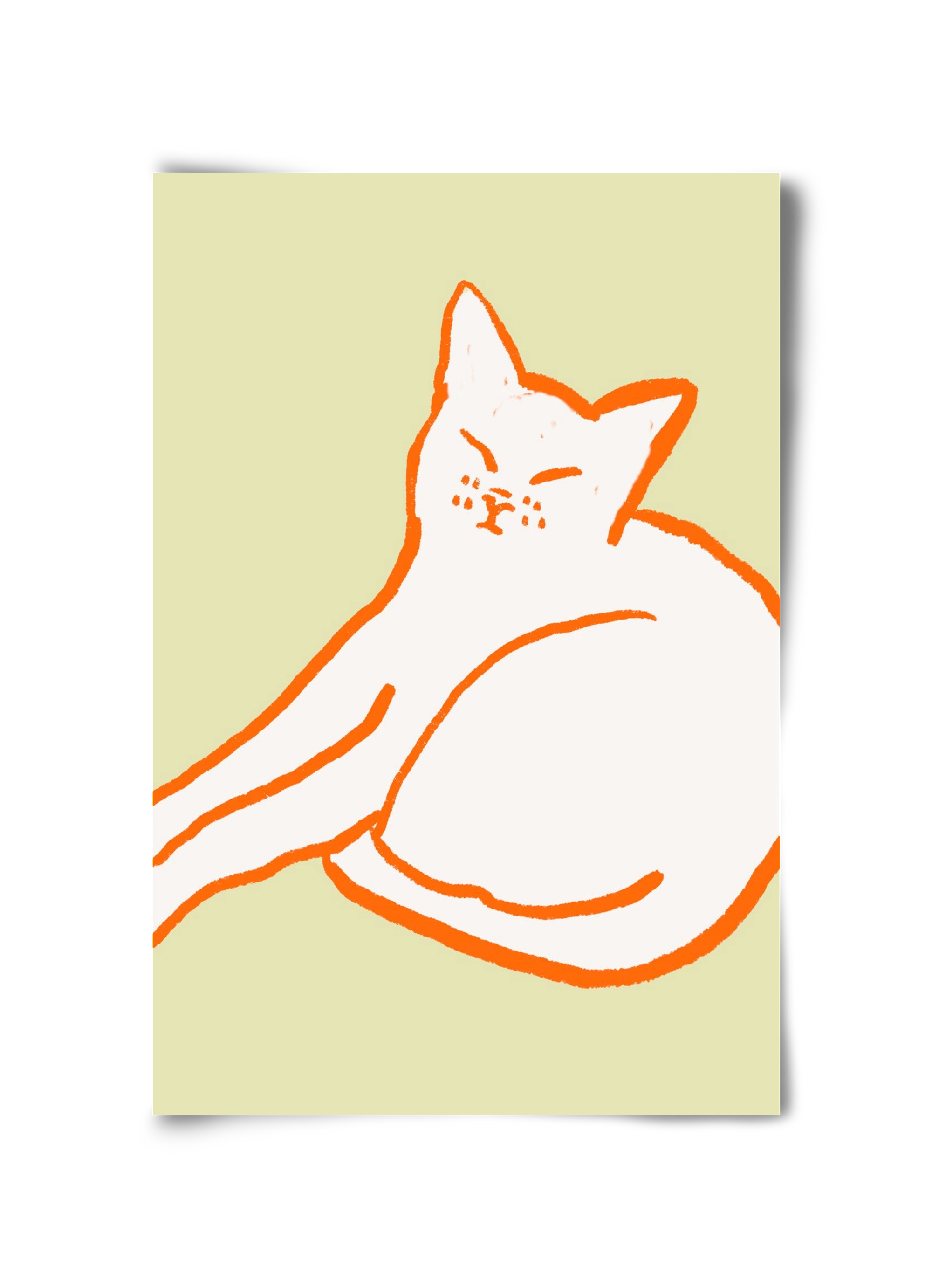 Good Morning Cat, 30x45 cm, Keret nélkül