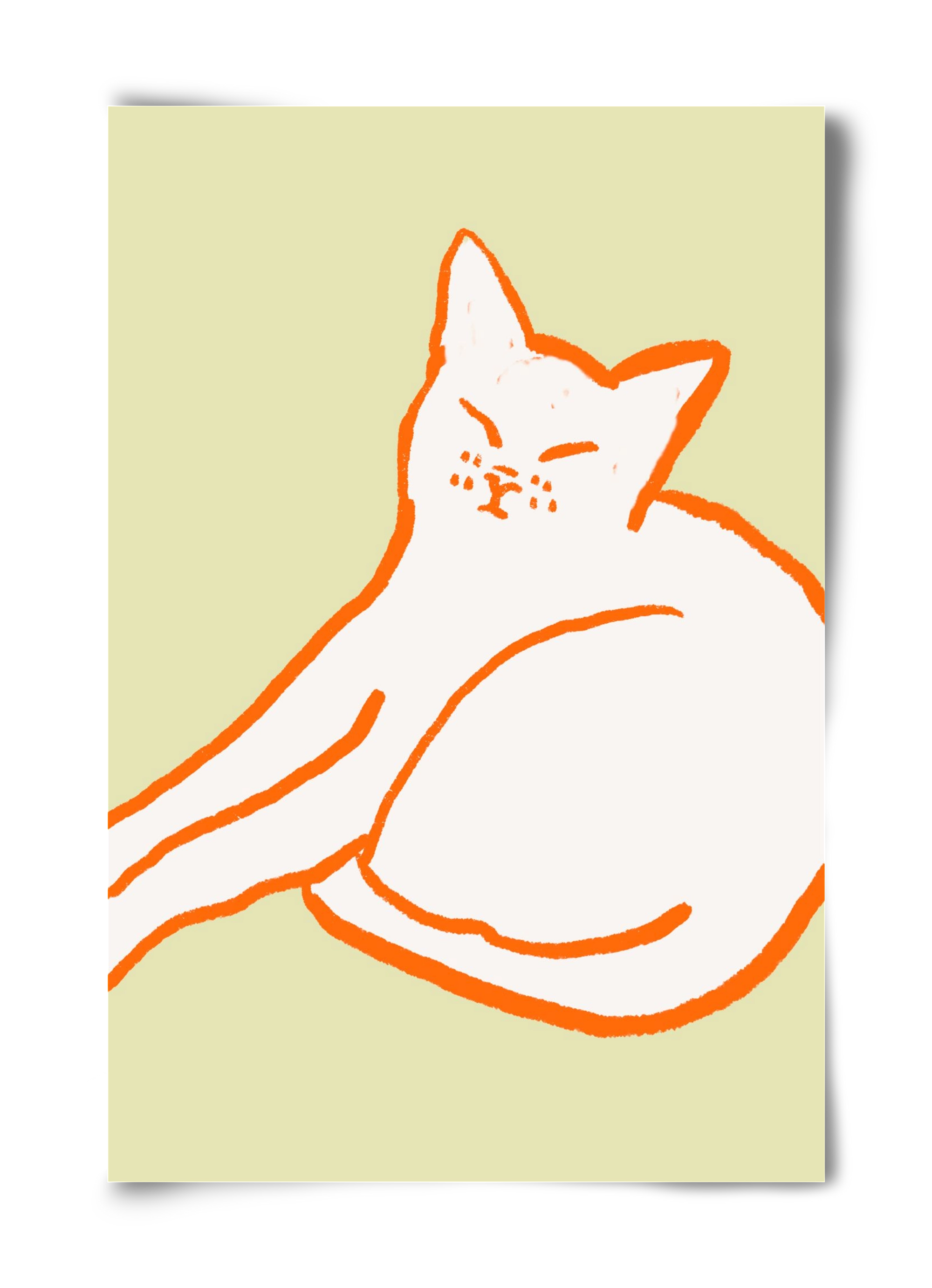 Good Morning Cat, 40x60 cm, Keret nélkül