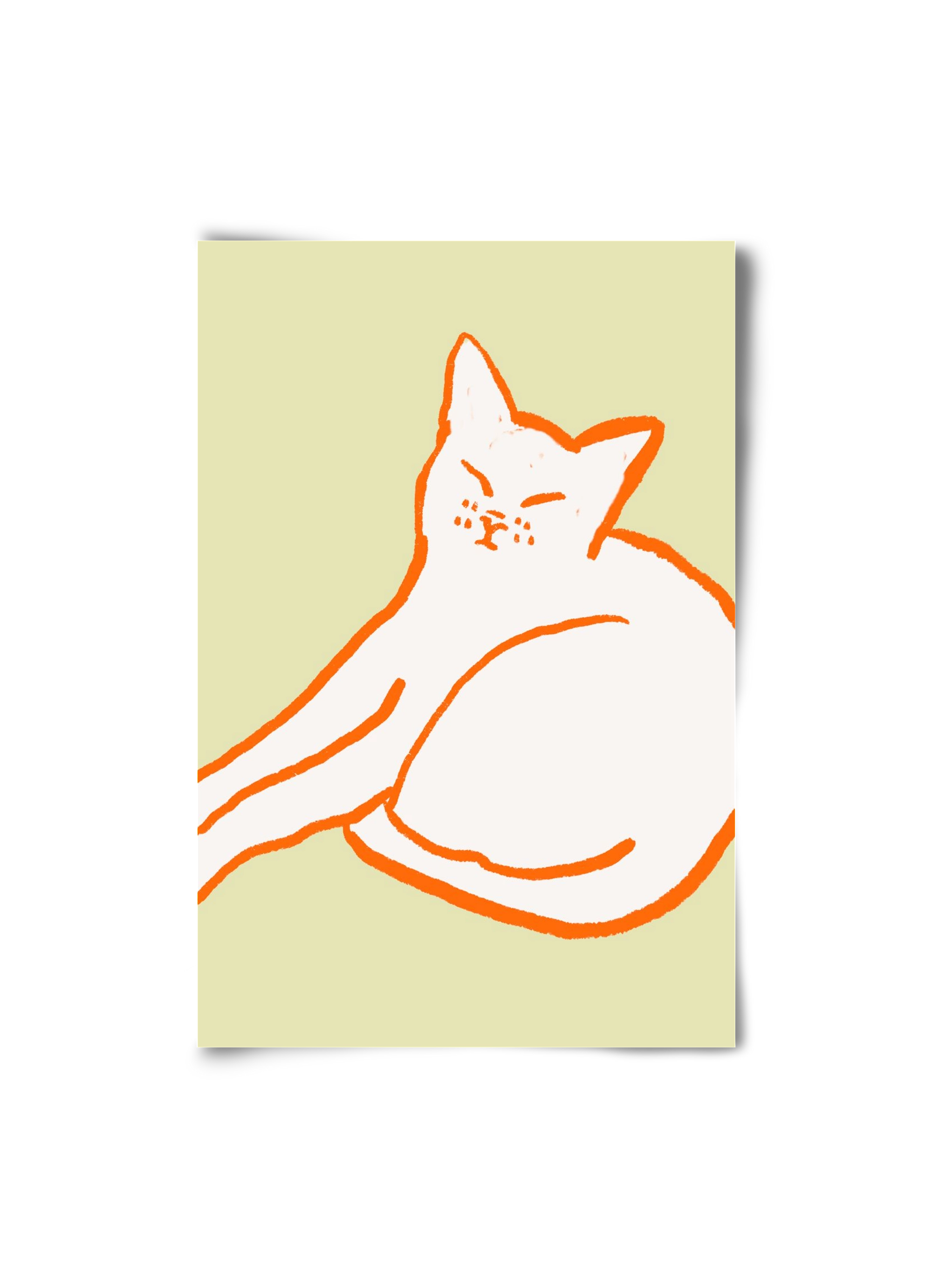 Good Morning Cat, 20x30 cm, Keret nélkül