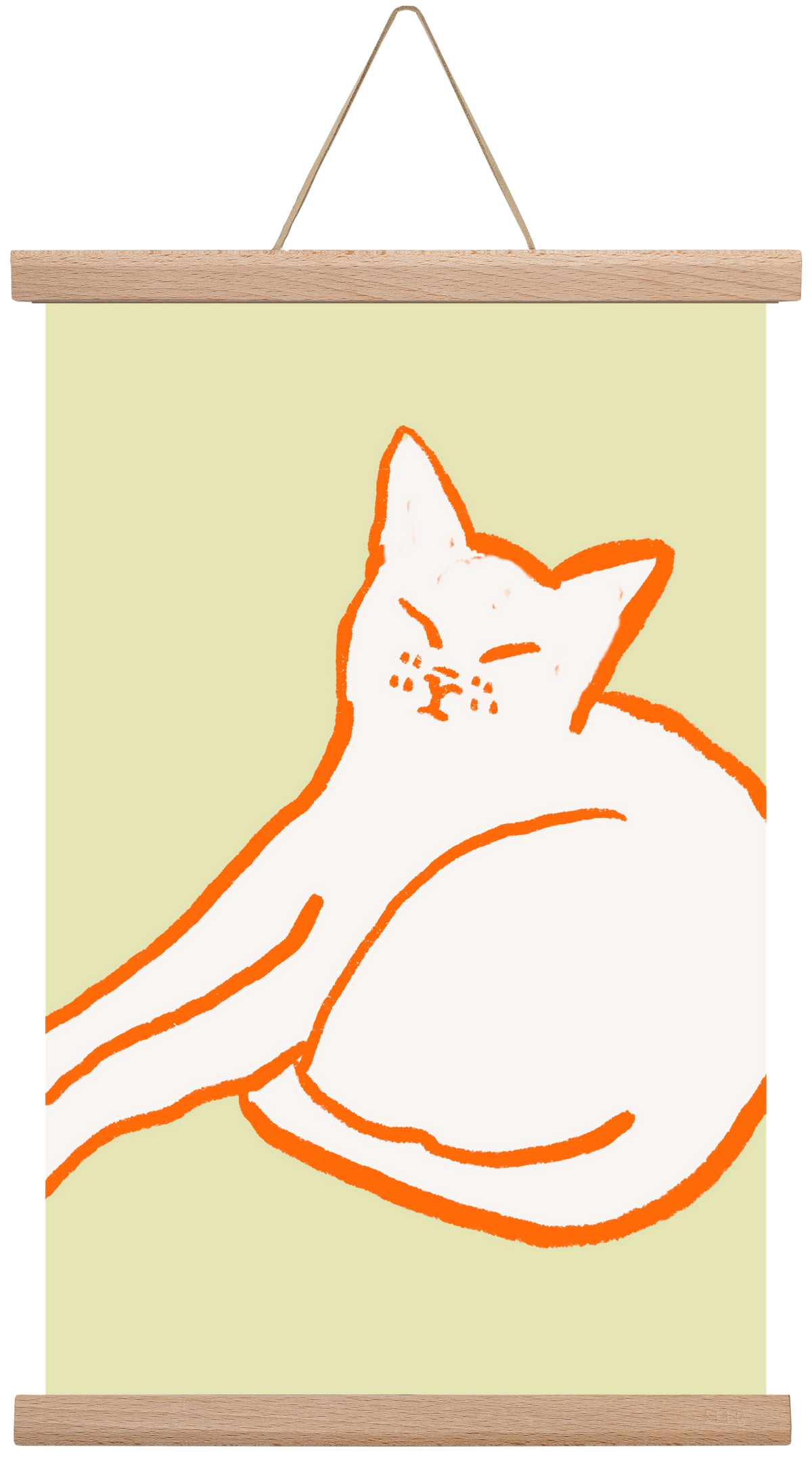 Good Morning Cat, 30x45 cm (30x45 cm), Tölgy akasztó