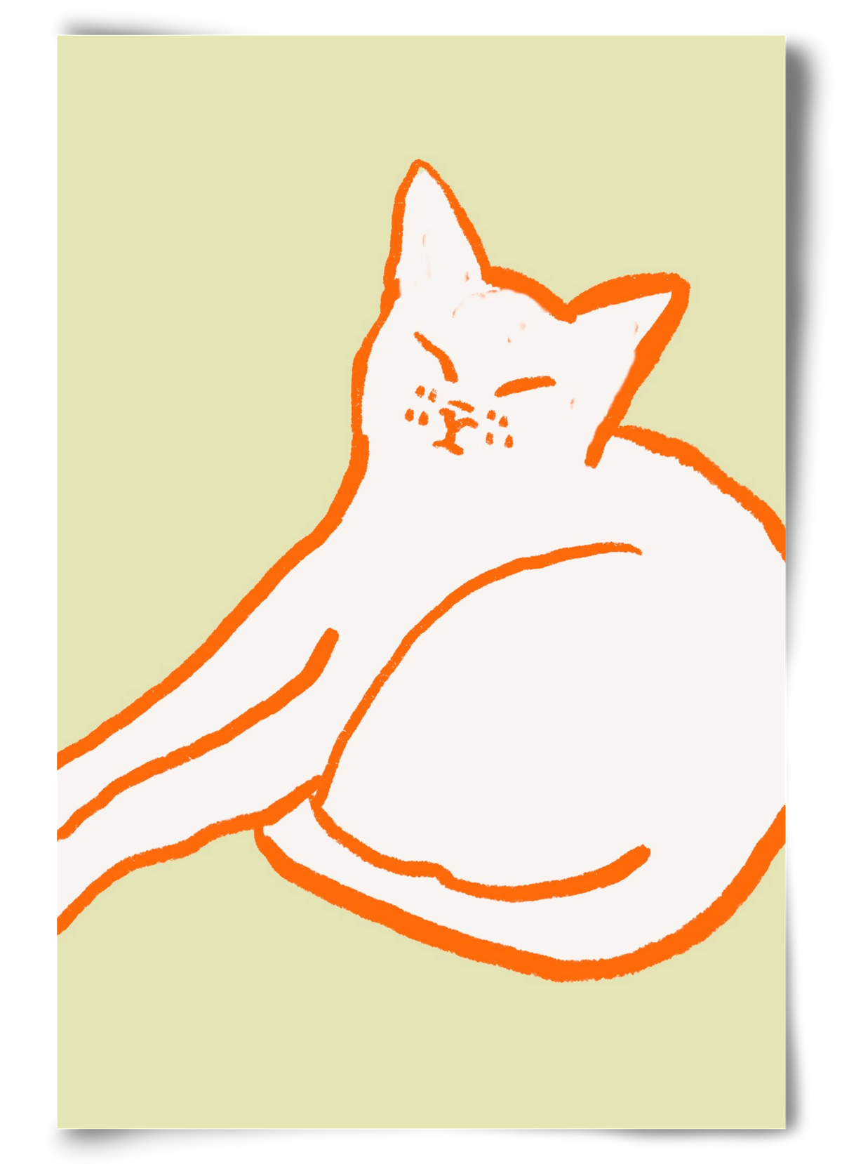 Good Morning Cat, 60x90 cm, Keret nélkül