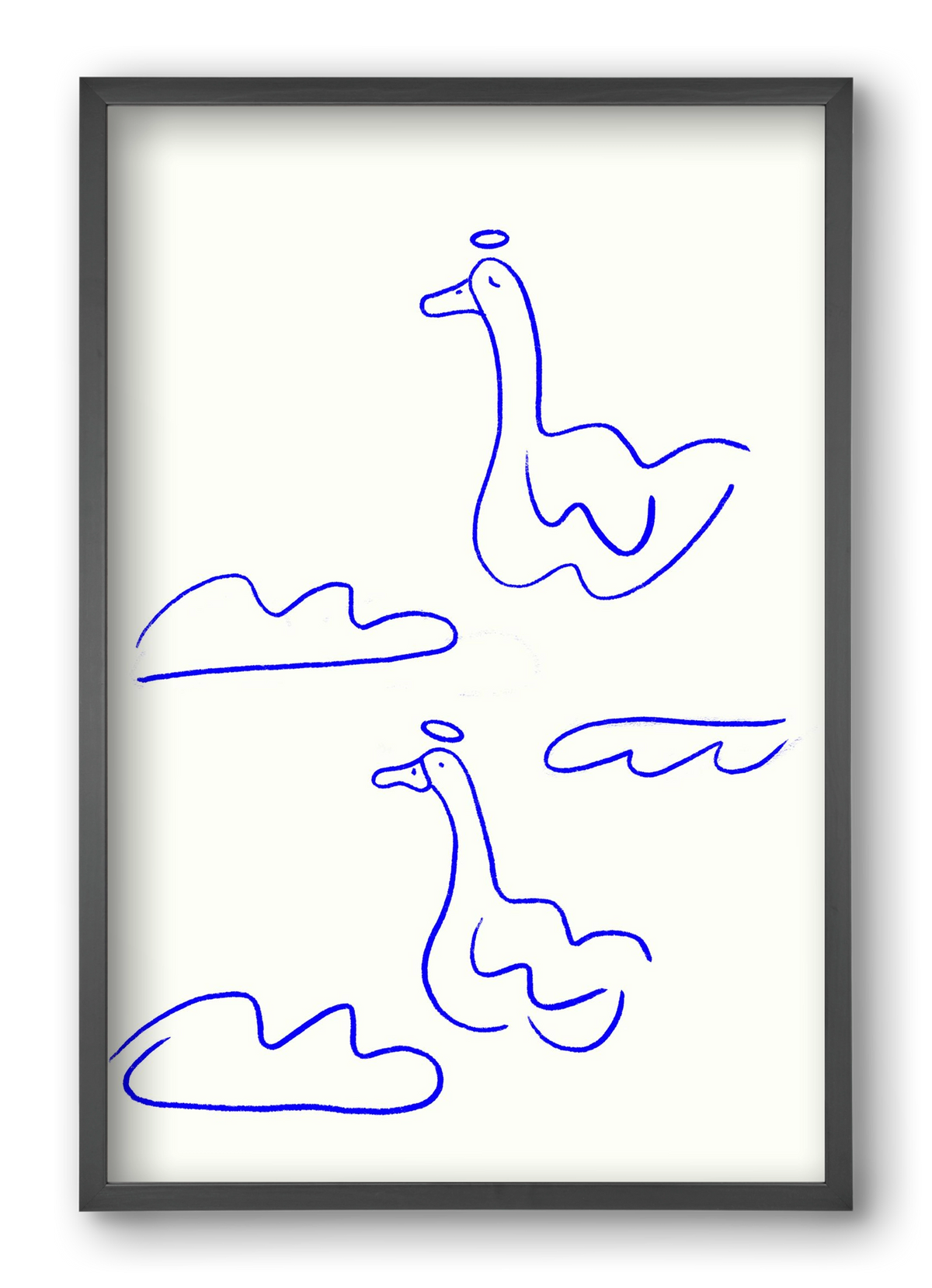 Angel Geese, 40x60 cm (40x60 cm), Fekete keret