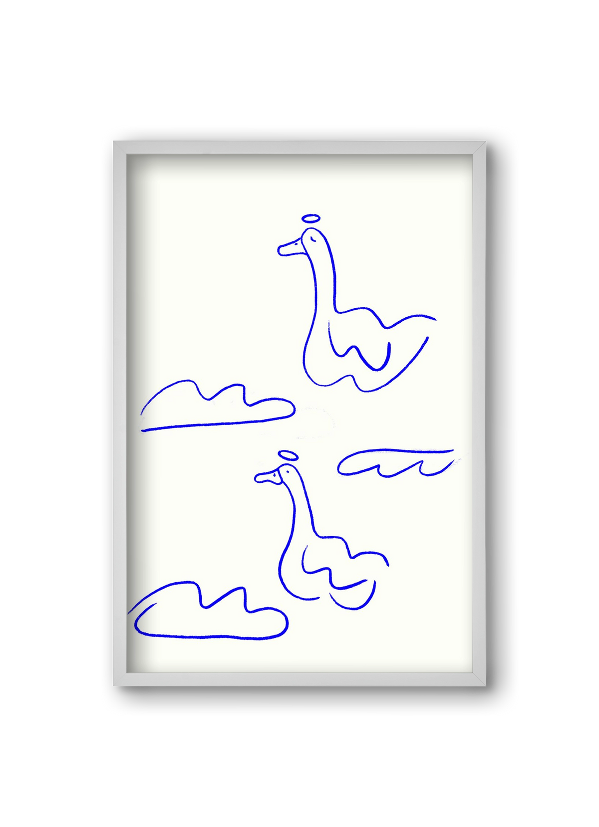 Angel Geese, 20x30 cm (20x30 cm), Fehér keret