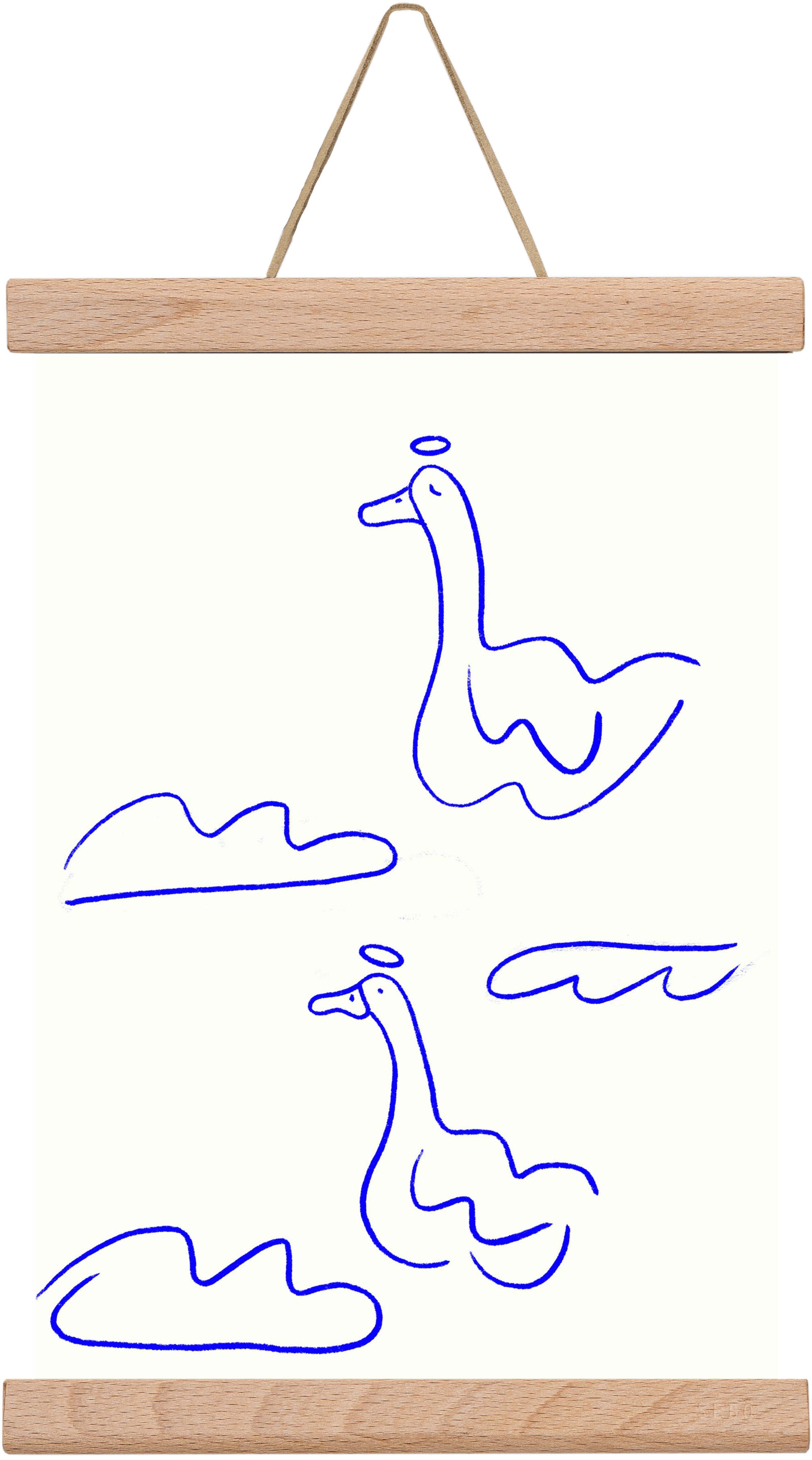 Angel Geese, 20x30 cm (20x30 cm), Tölgy akasztó