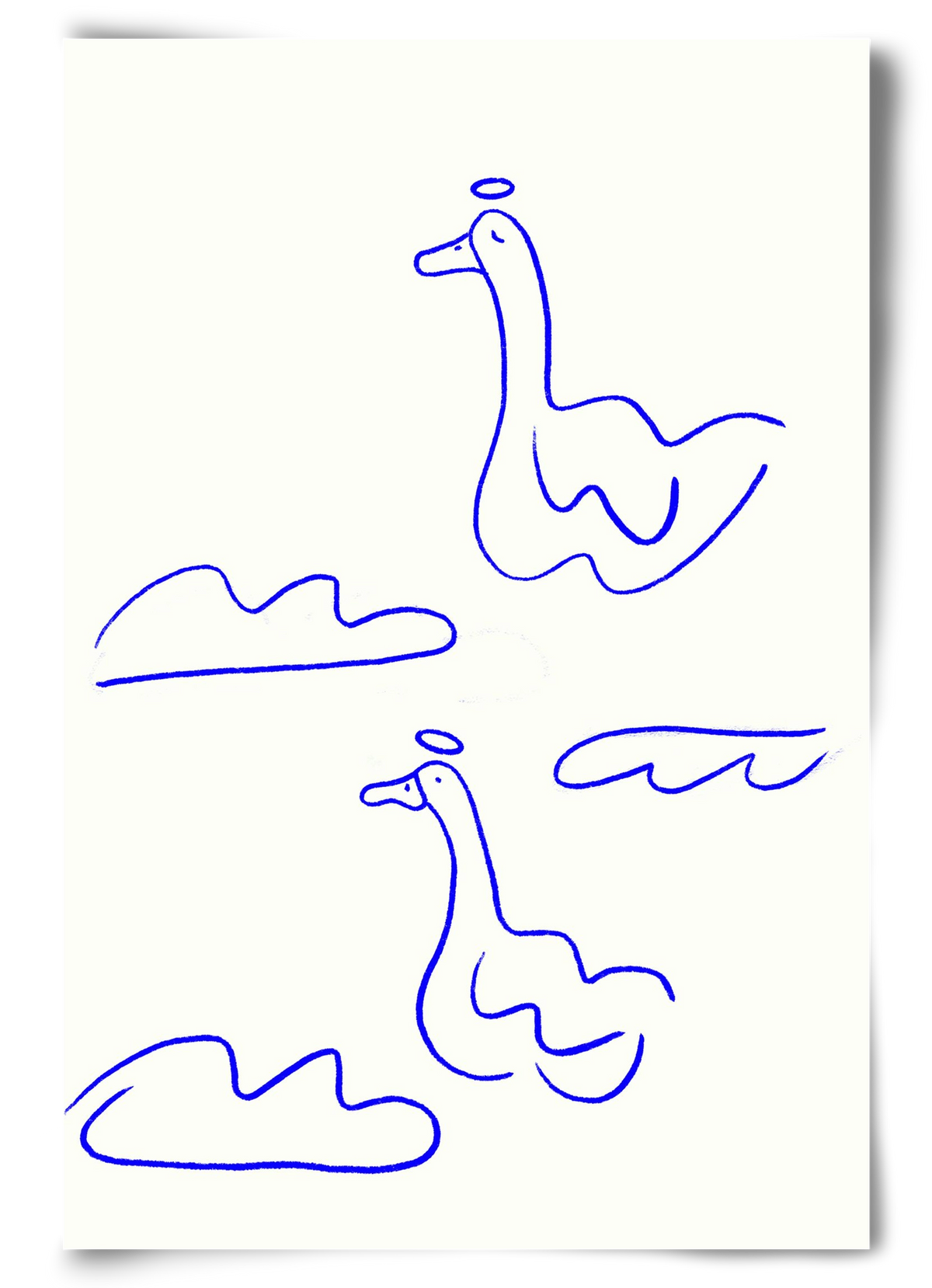 Angel Geese, 60x90 cm, Keret nélkül