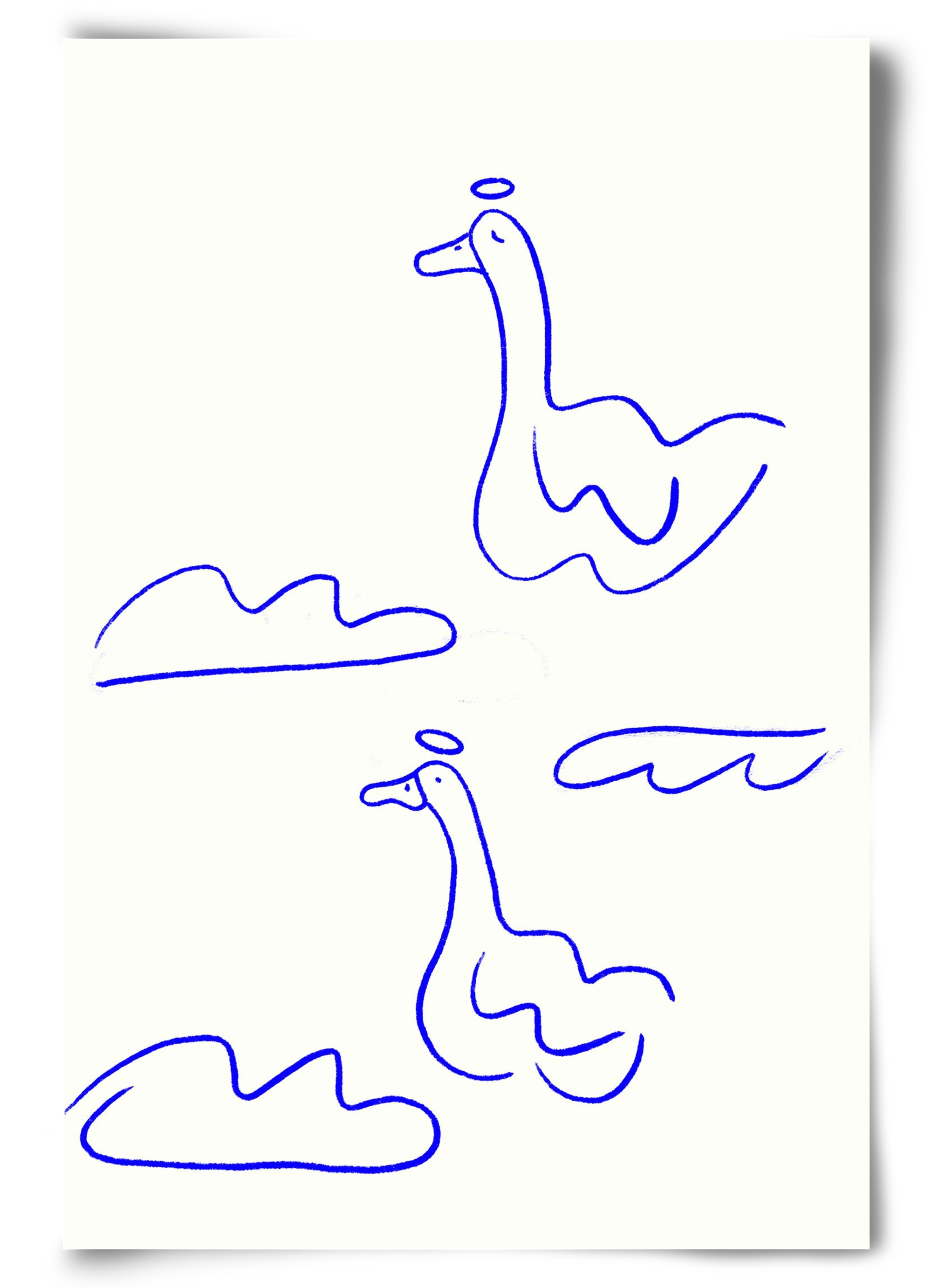 Angel Geese, 60x90 cm, Keret nélkül