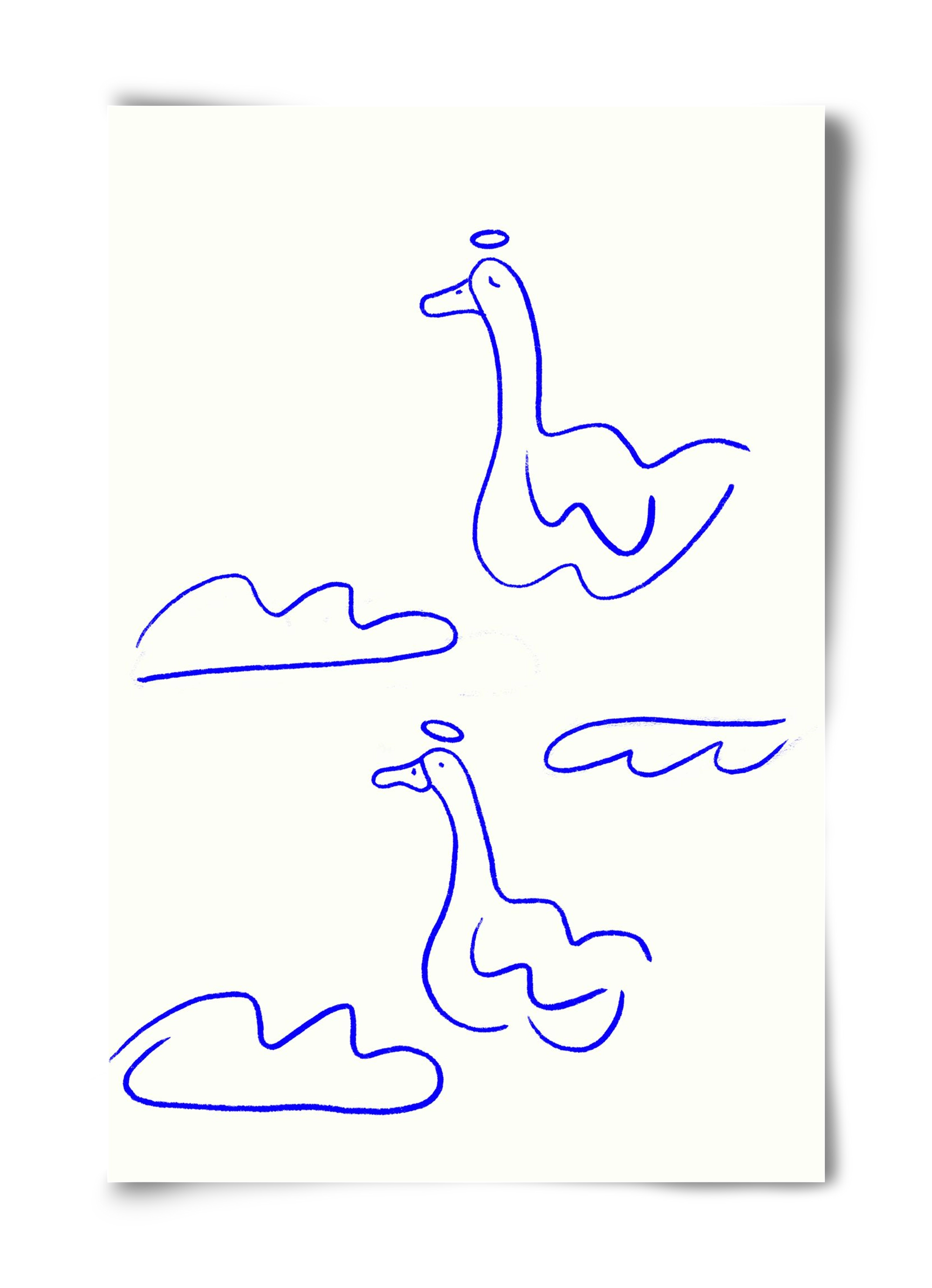 Angel Geese, 40x60 cm, Keret nélkül