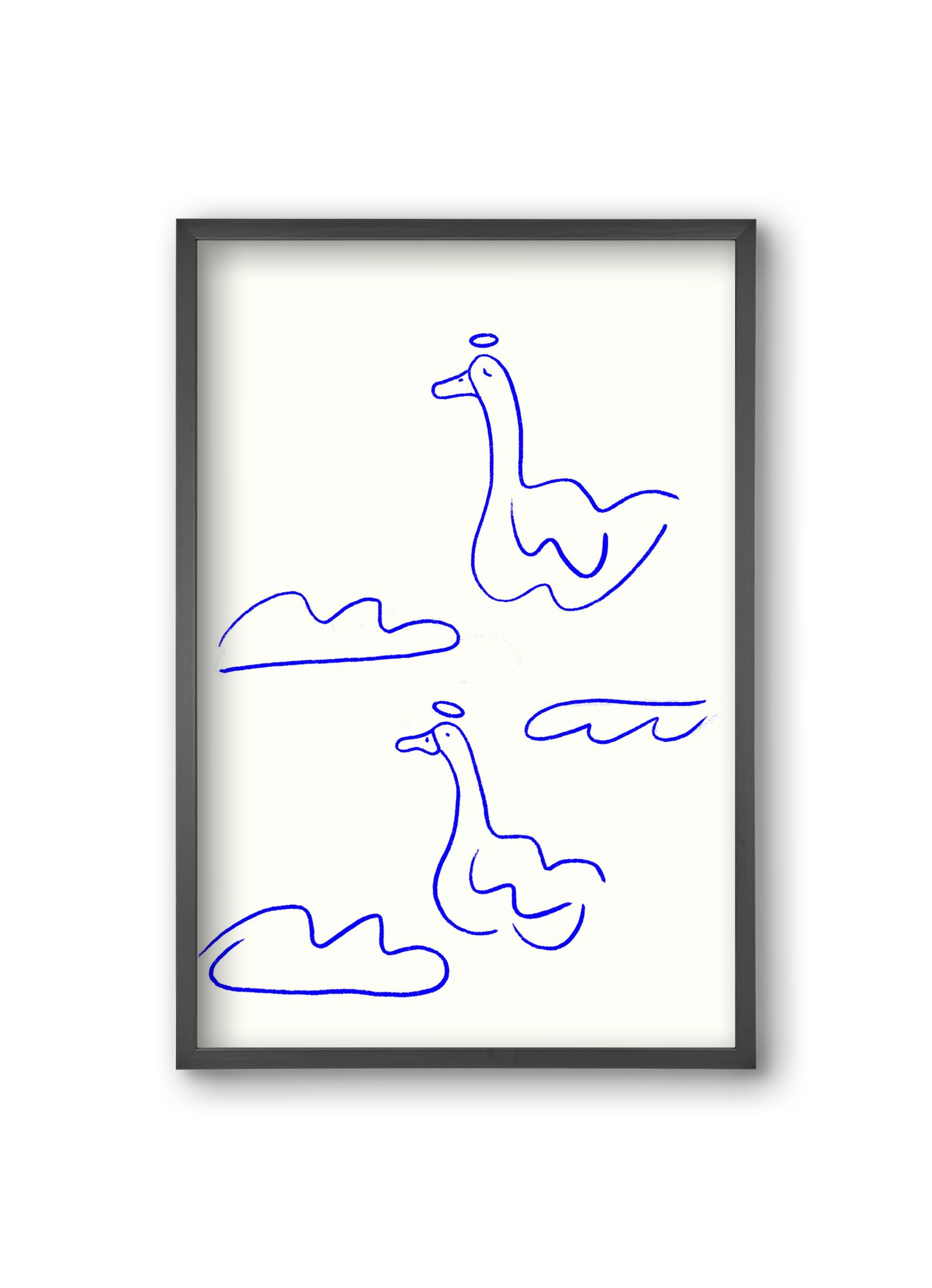 Angel Geese, 20x30 cm (20x30 cm), Fekete keret