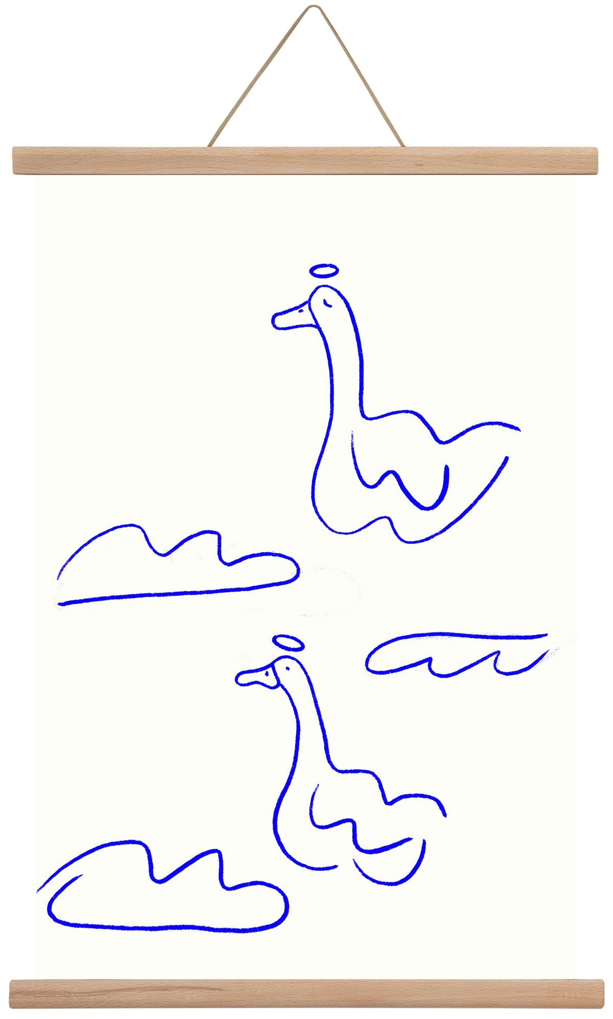 Angel Geese, 40x60 cm (40x60 cm), Tölgy akasztó