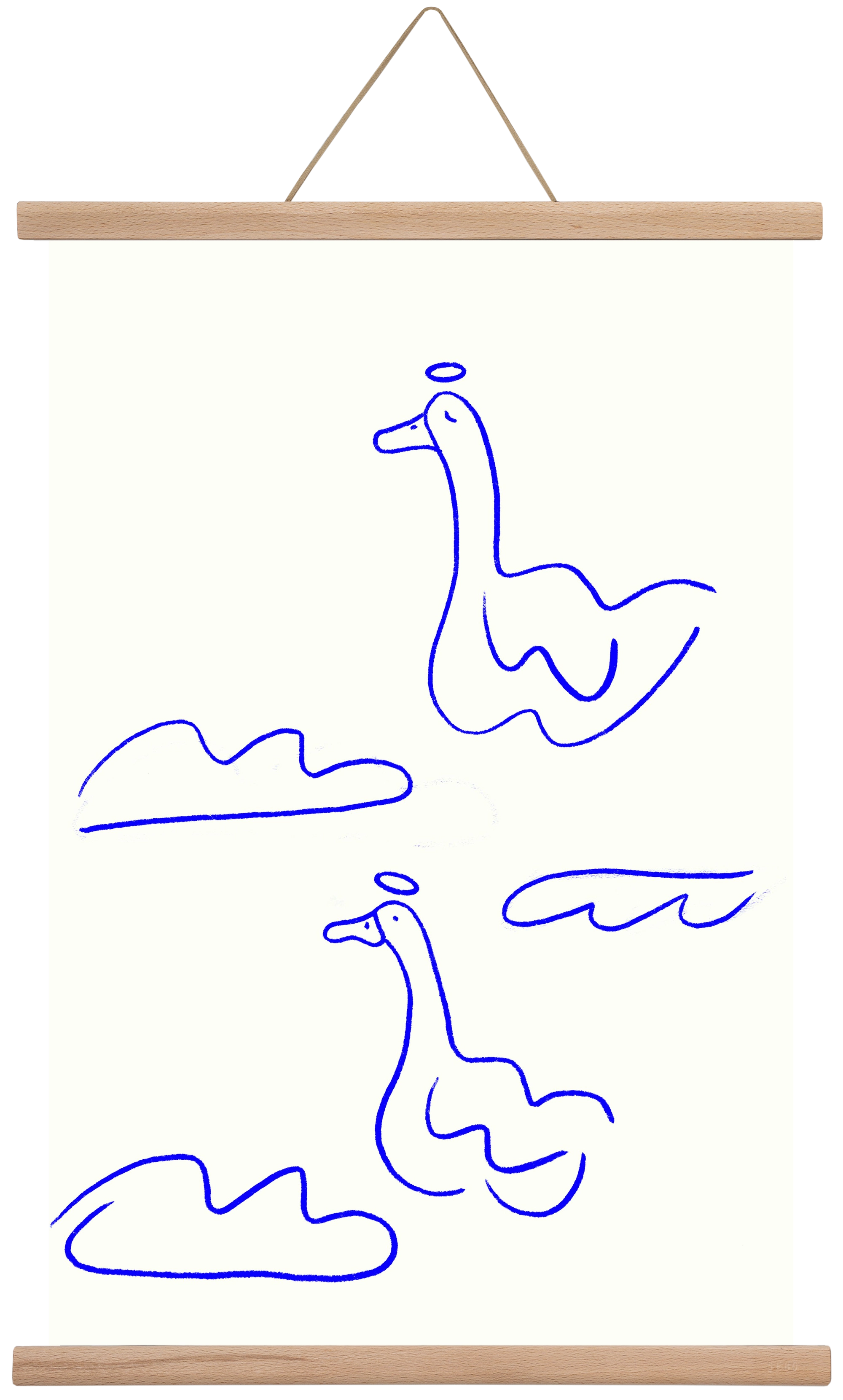 Angel Geese, 40x60 cm (40x60 cm), Tölgy akasztó