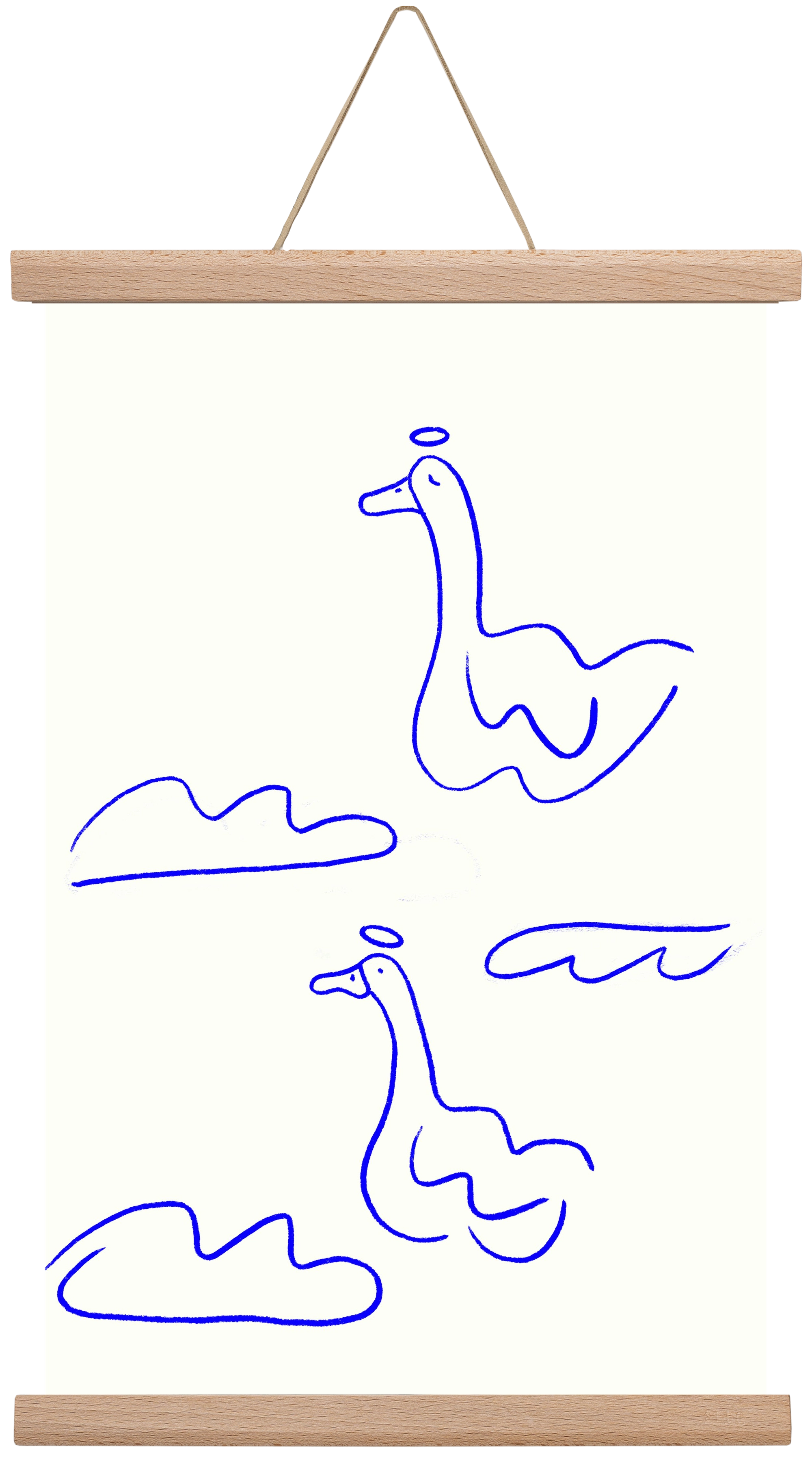 Angel Geese, 30x45 cm (30x45 cm), Tölgy akasztó