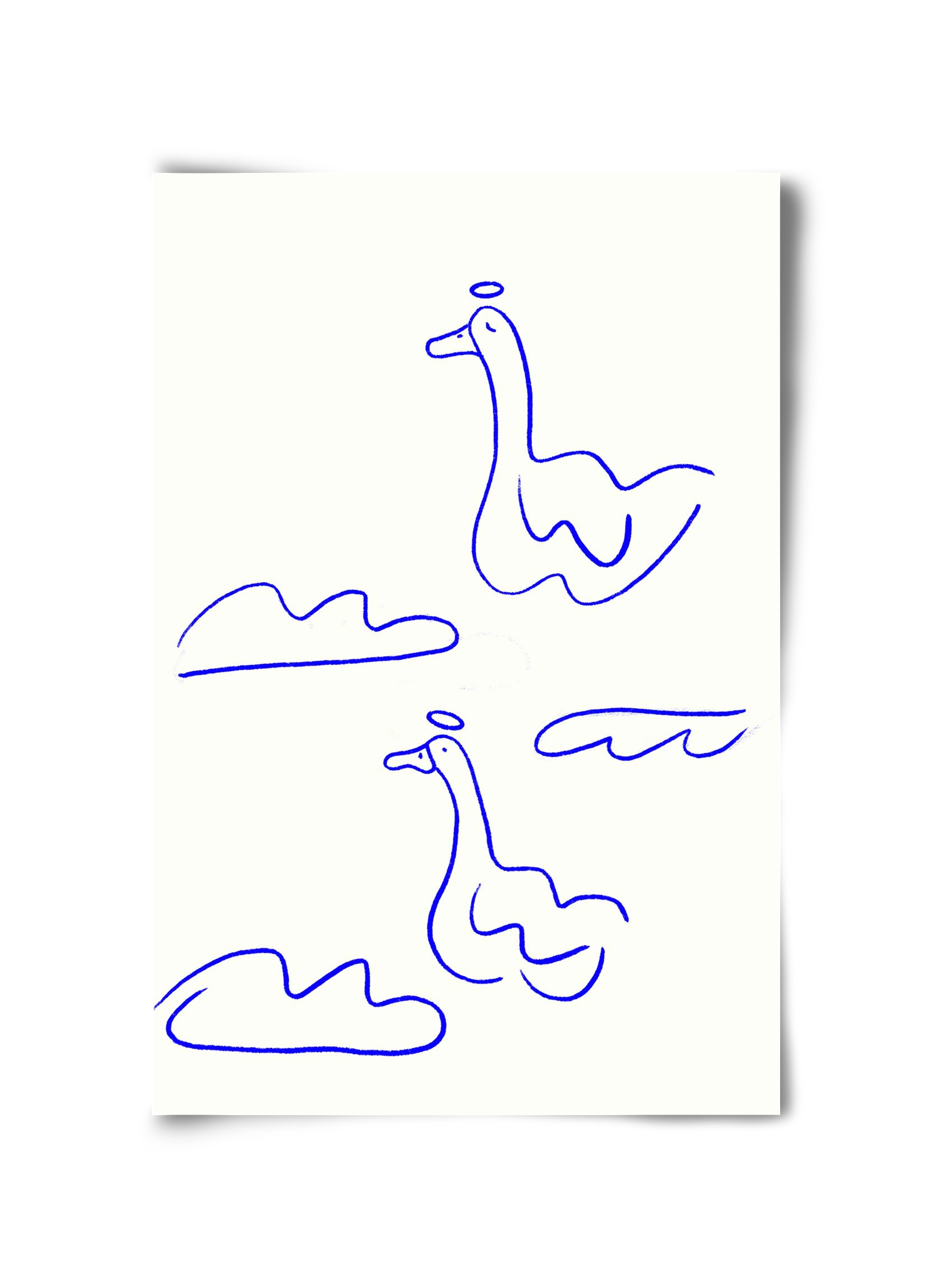 Angel Geese, 30x45 cm, Keret nélkül